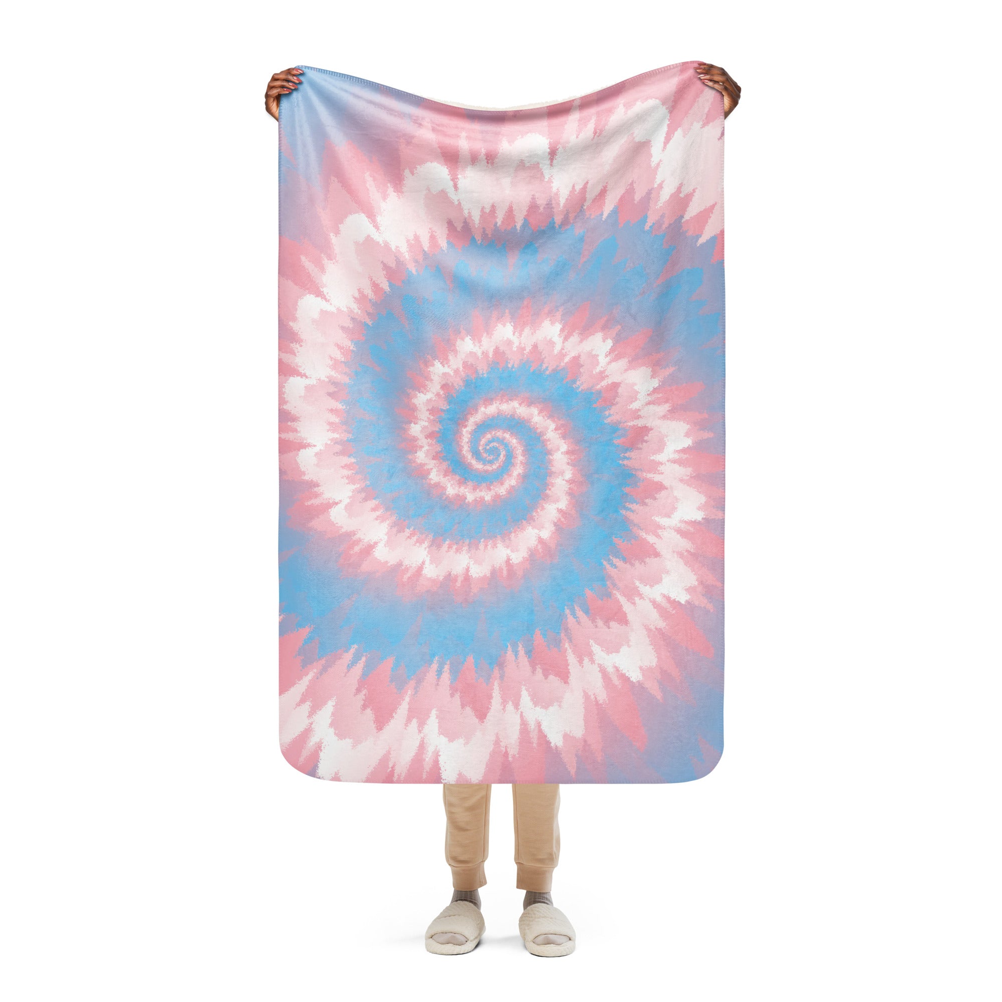 Sherpa blanket Tie Dye Spiral Transgender