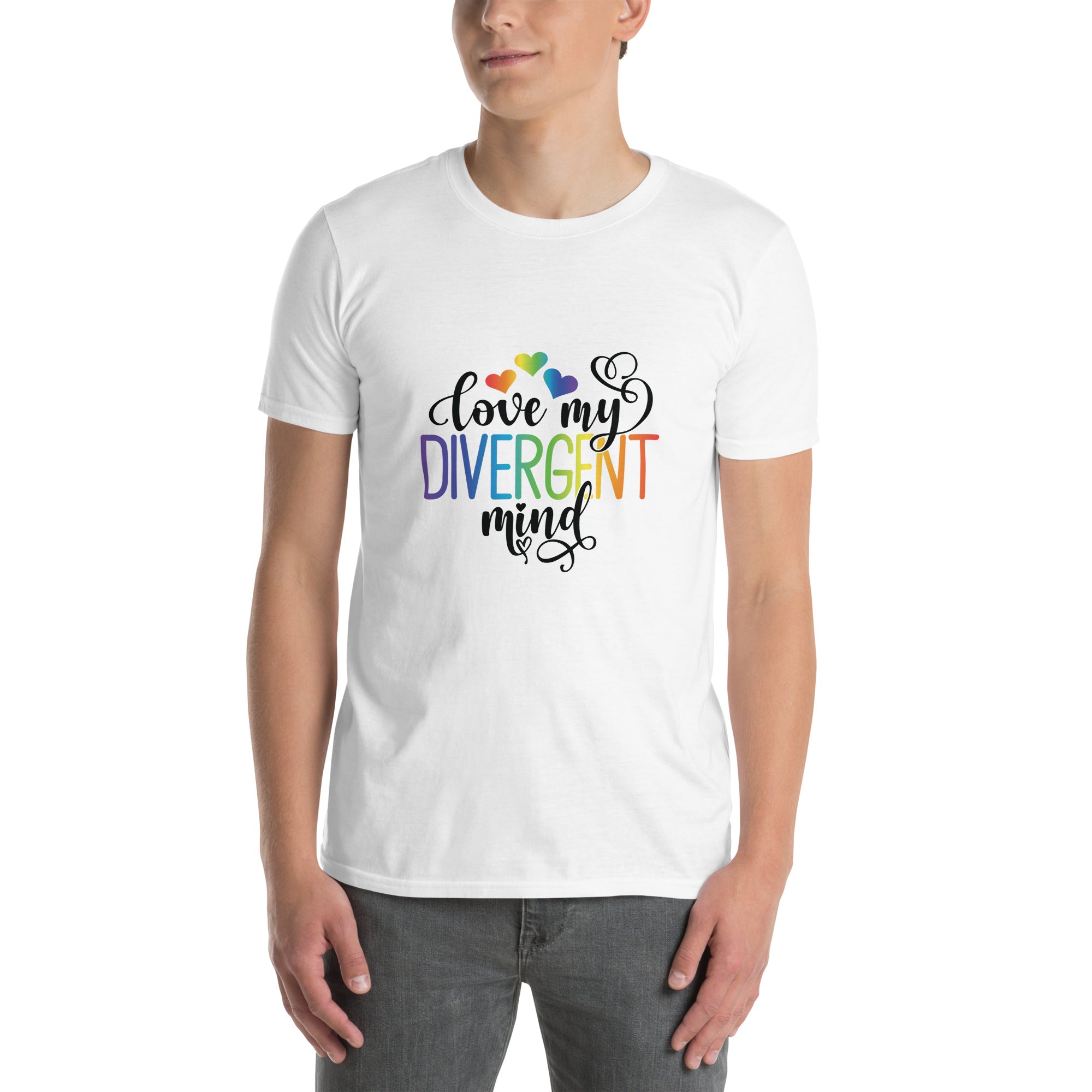 Short Sleeve Unisex T Shirt ADHD Love My Divergent Mind