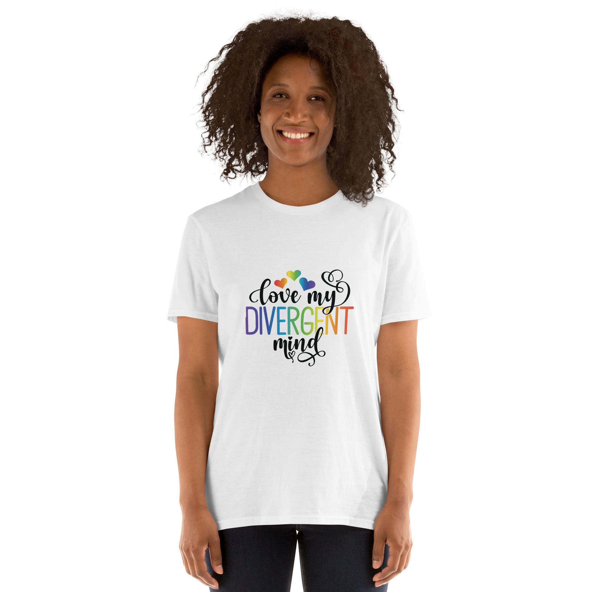 Short Sleeve Unisex T Shirt ADHD Love My Divergent Mind