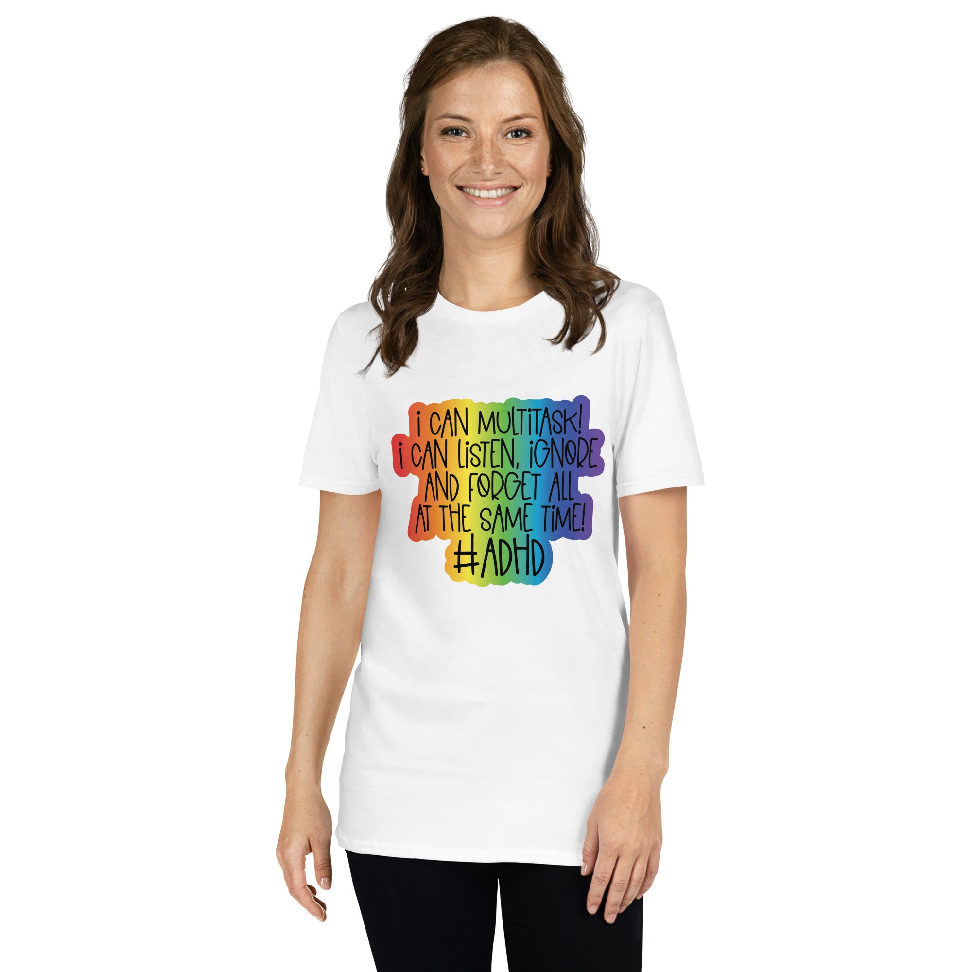 Short Sleeve Unisex T Shirt ADHD Multitask ADHD
