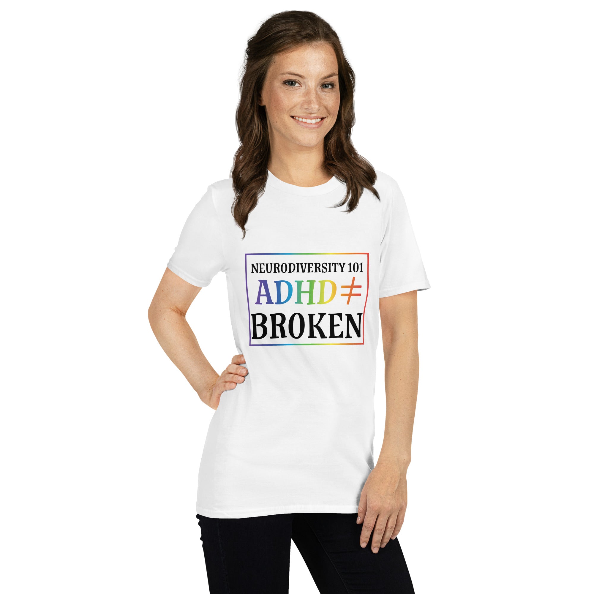 Short Sleeve Unisex T Shirt ADHD Neurodiversity 101