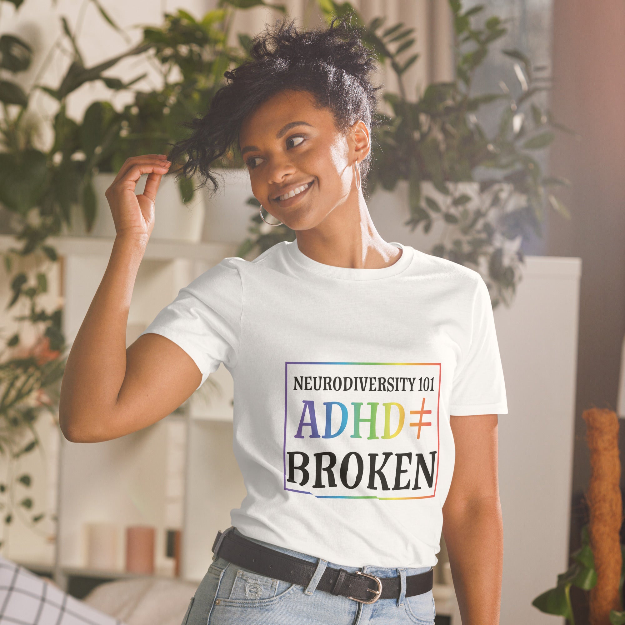 Short Sleeve Unisex T Shirt ADHD Neurodiversity 101