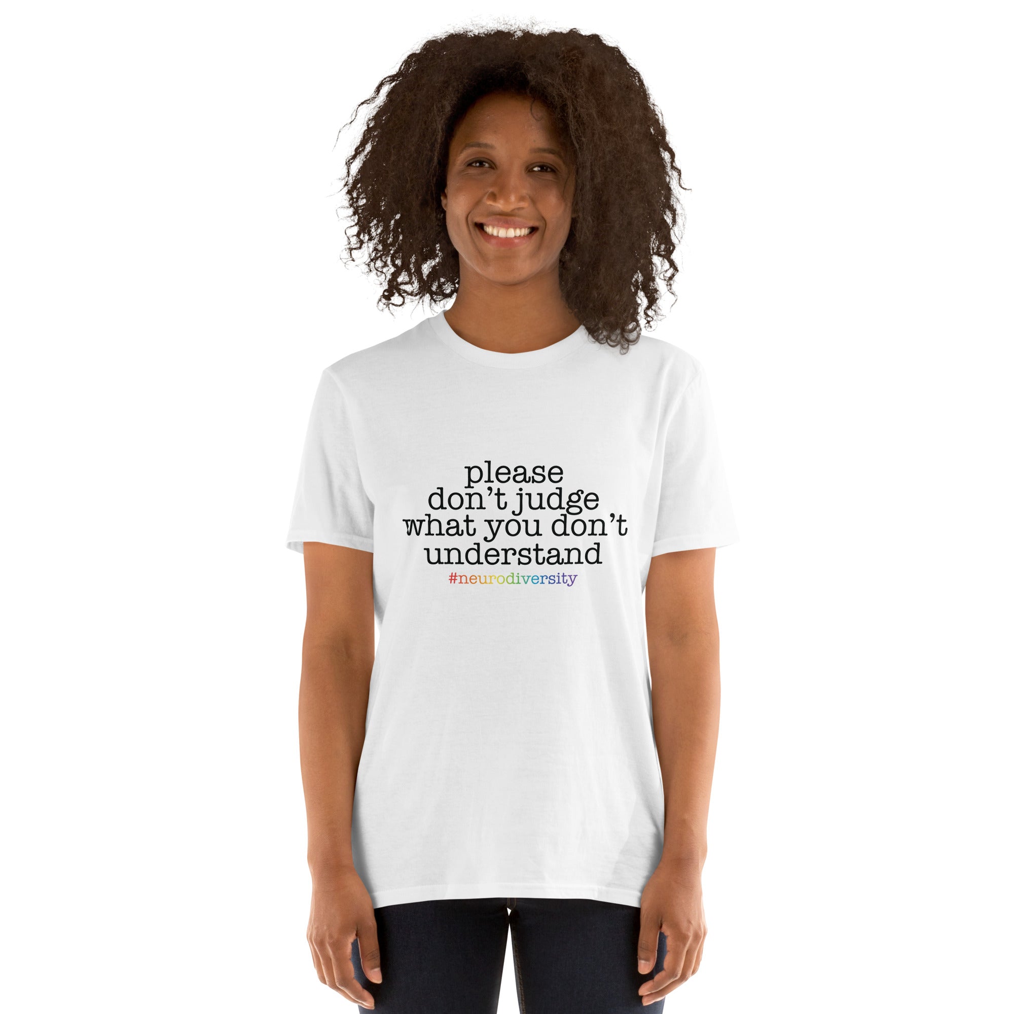 Short Sleeve Unisex T Shirt ADHD Please Dont Judge