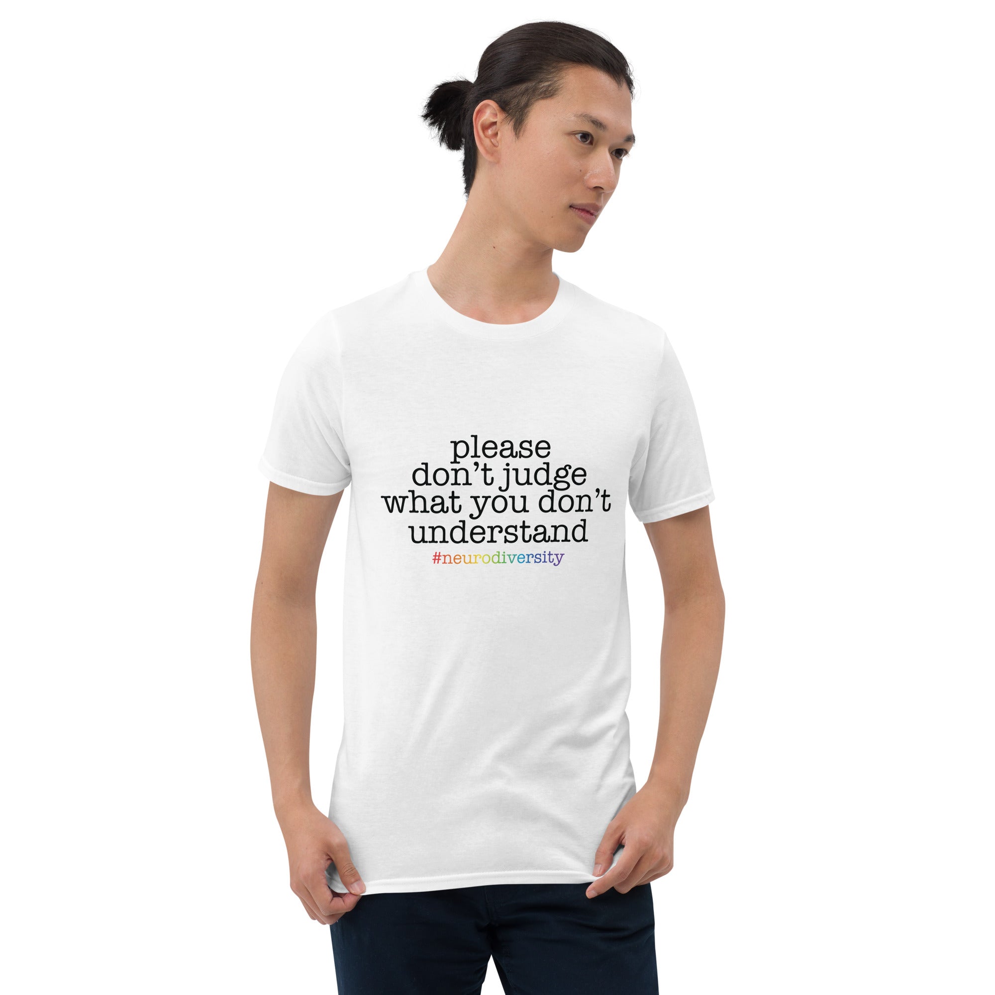 Short Sleeve Unisex T Shirt ADHD Please Dont Judge
