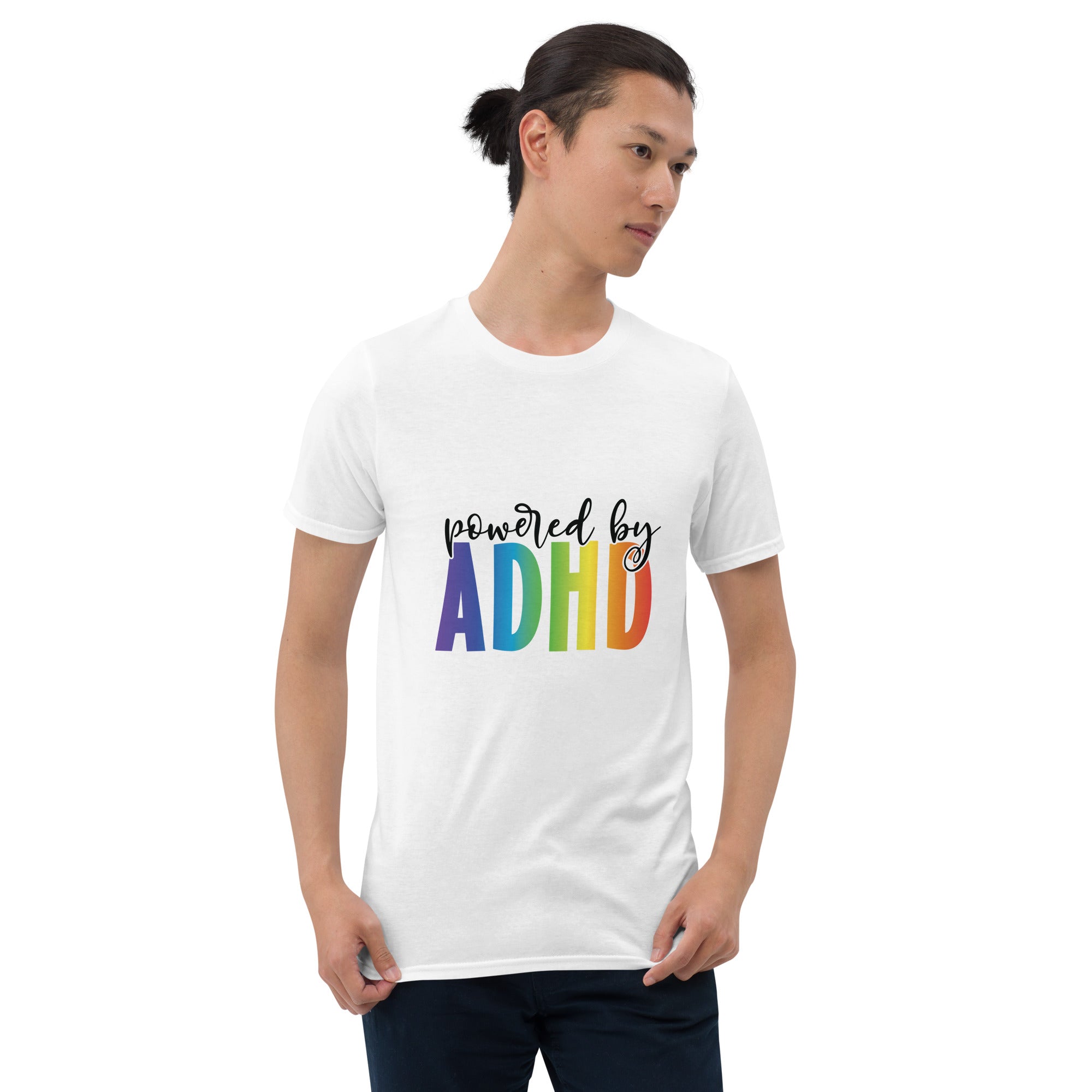 Short Sleeve Unisex T Shirt ADHD Powered By ADHD