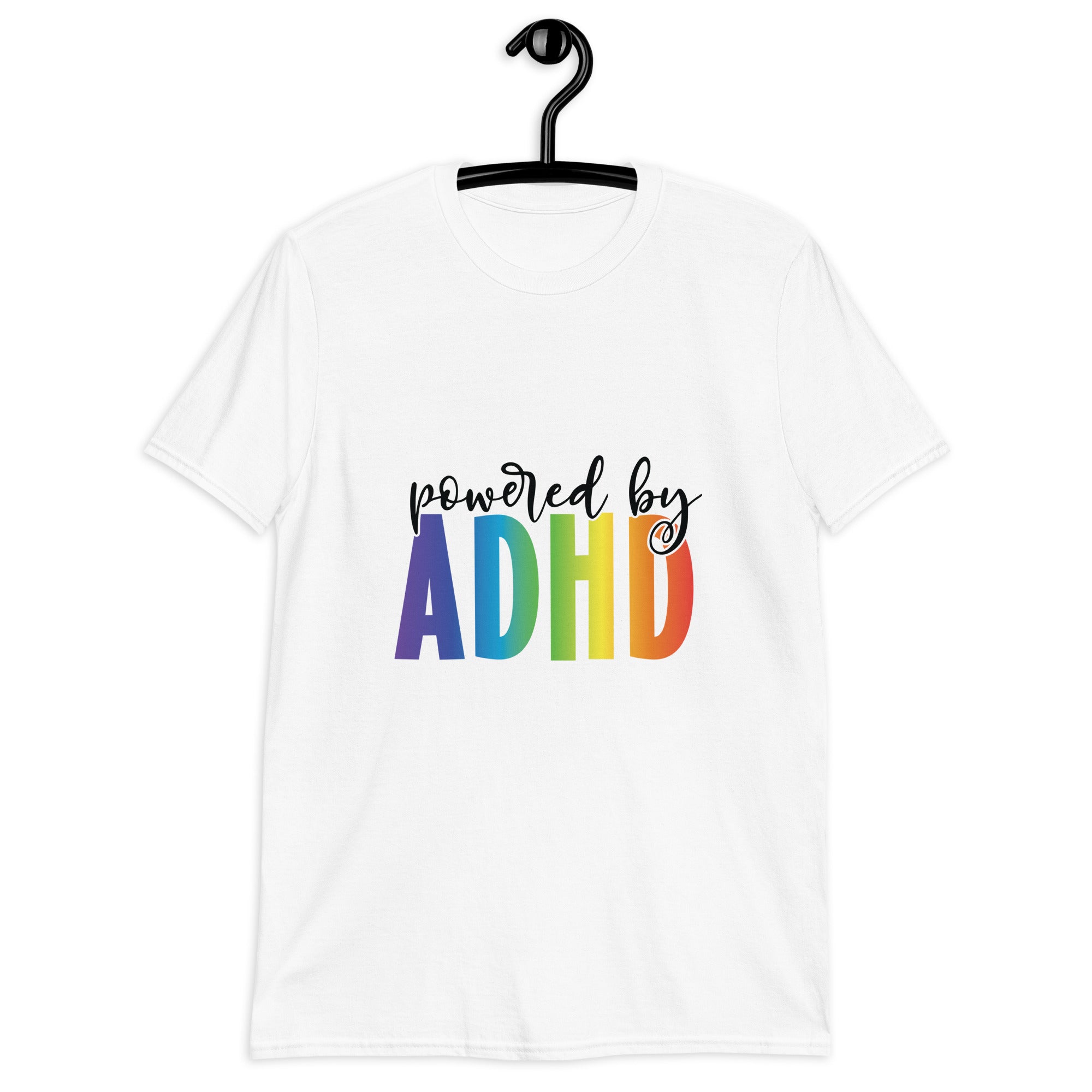 Short Sleeve Unisex T Shirt ADHD Powered By ADHD