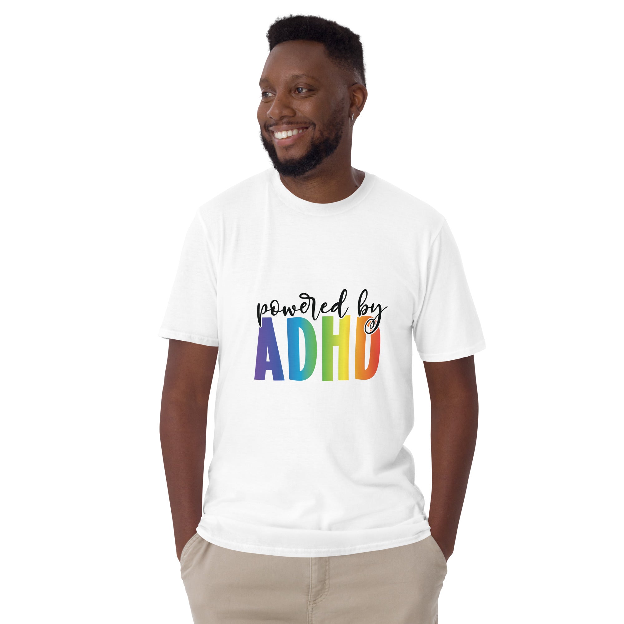 Short Sleeve Unisex T Shirt ADHD Powered By ADHD