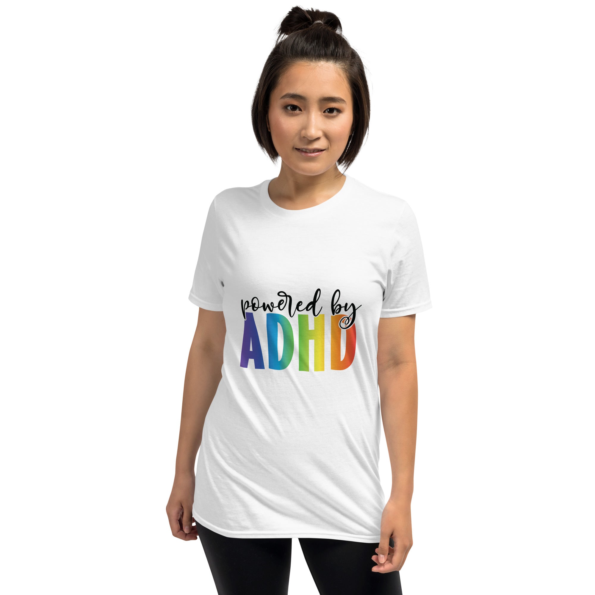 Short Sleeve Unisex T Shirt ADHD Powered By ADHD