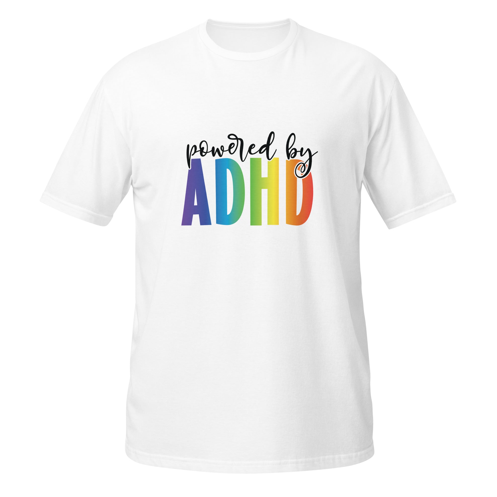Short Sleeve Unisex T Shirt ADHD Powered By ADHD