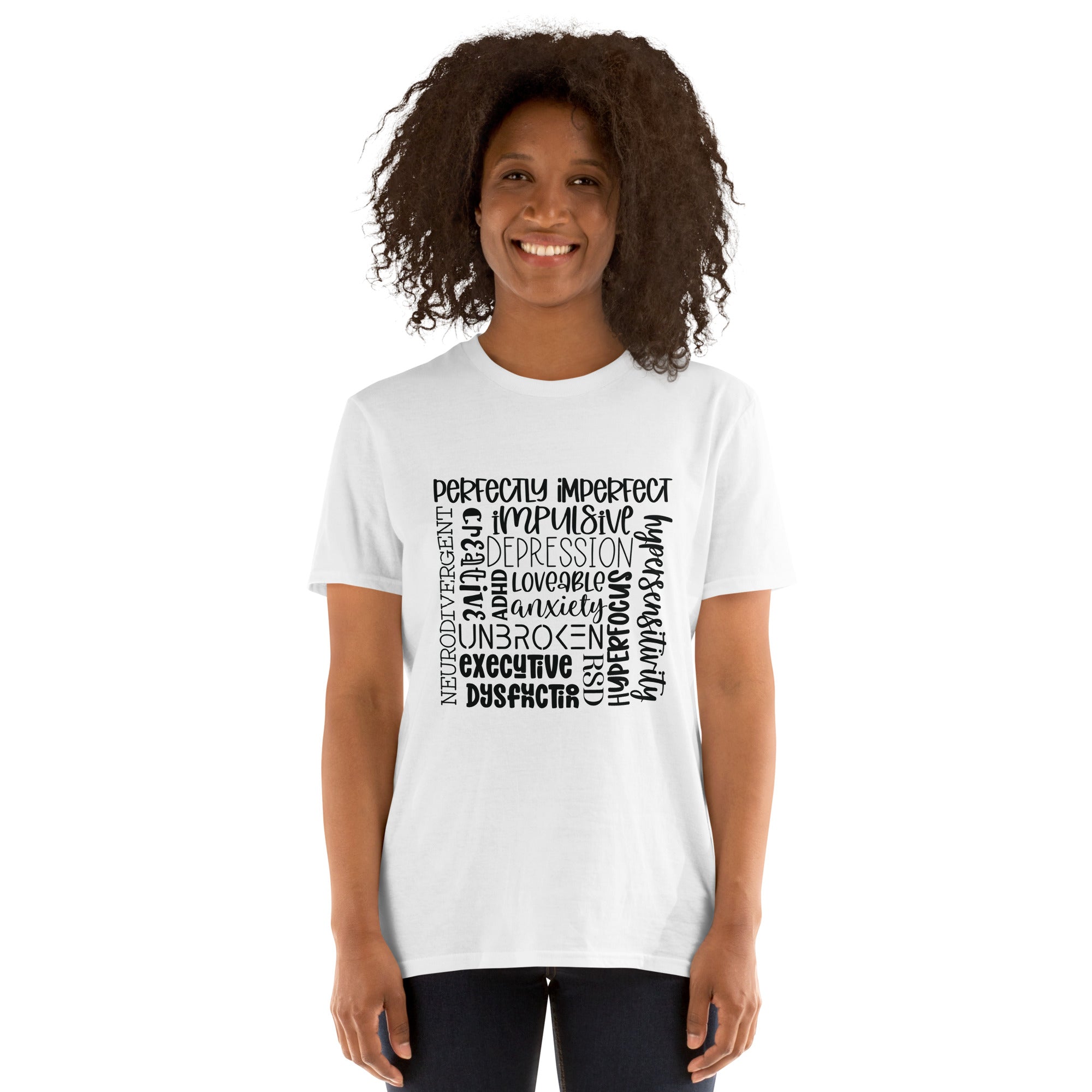 Short Sleeve Unisex T Shirt ADHD Subway Art Separate Words