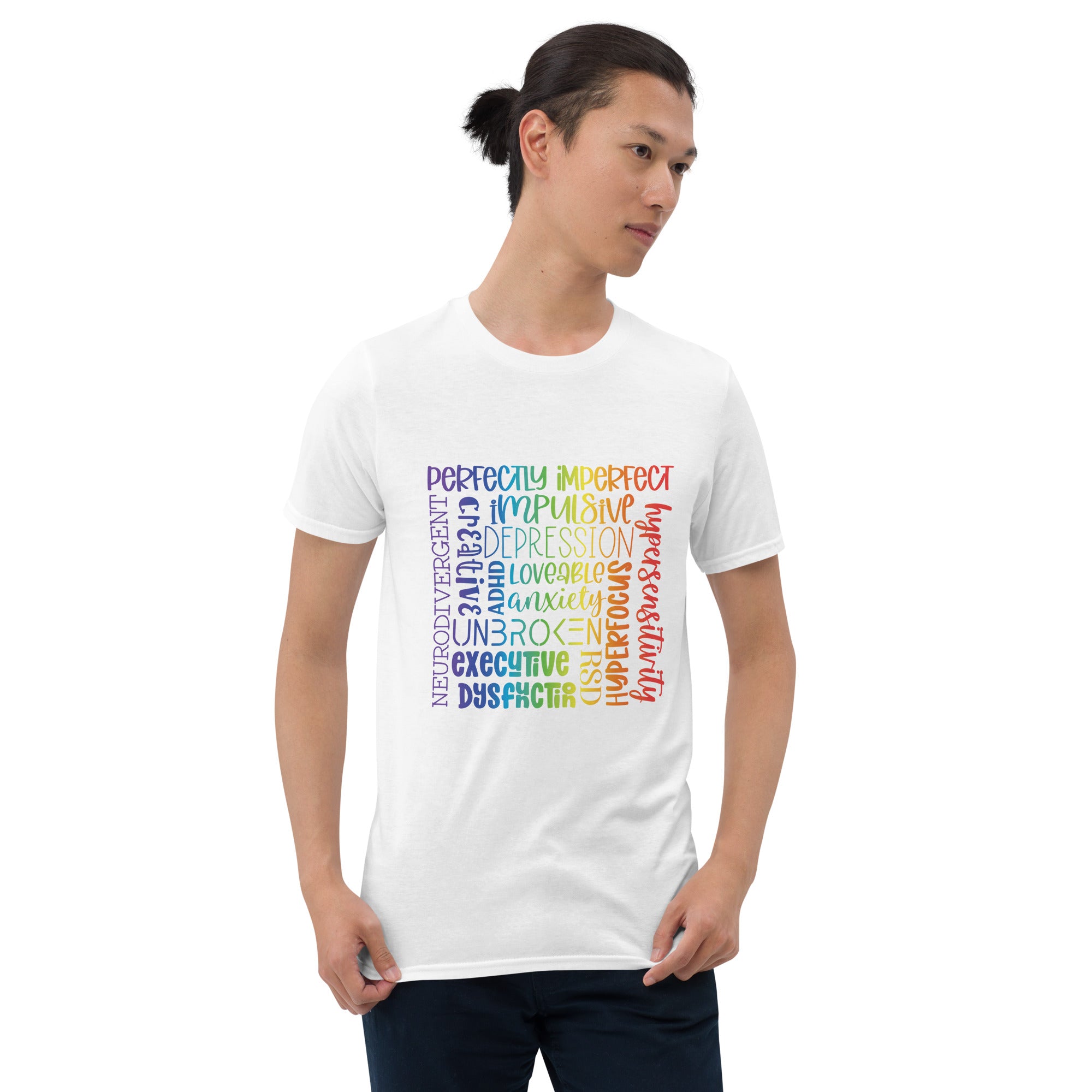 Short Sleeve Unisex T Shirt ADHD Subway Art Separate Words