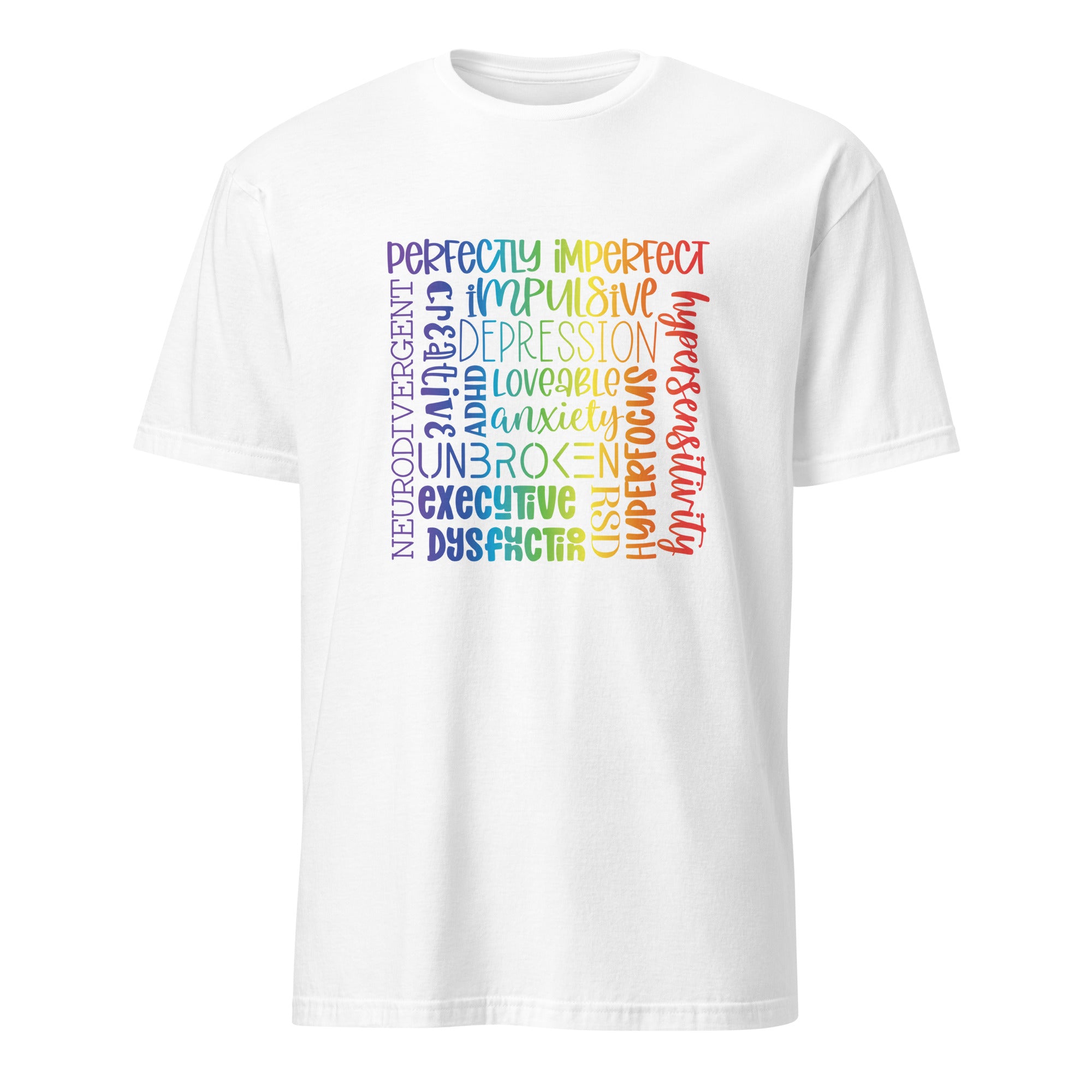 Short Sleeve Unisex T Shirt ADHD Subway Art Separate Words