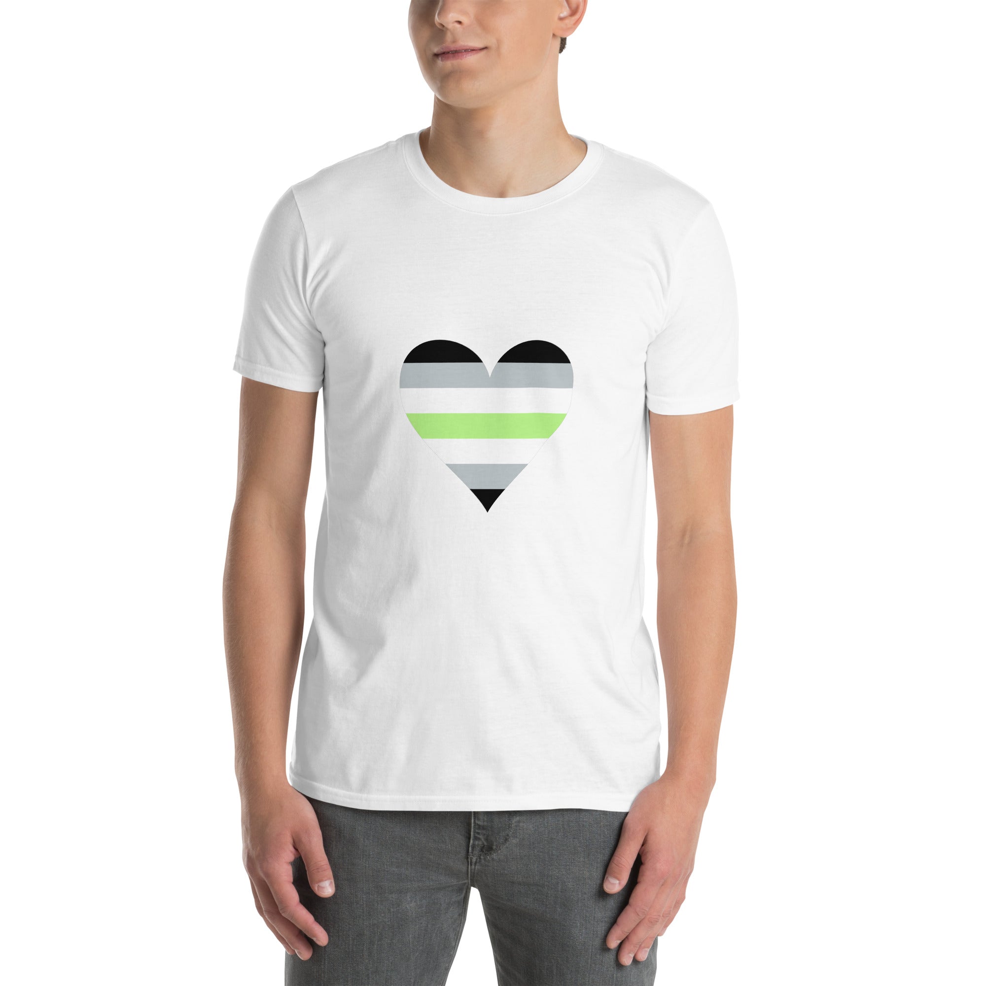 Short Sleeve Unisex T Shirt Agender Heart