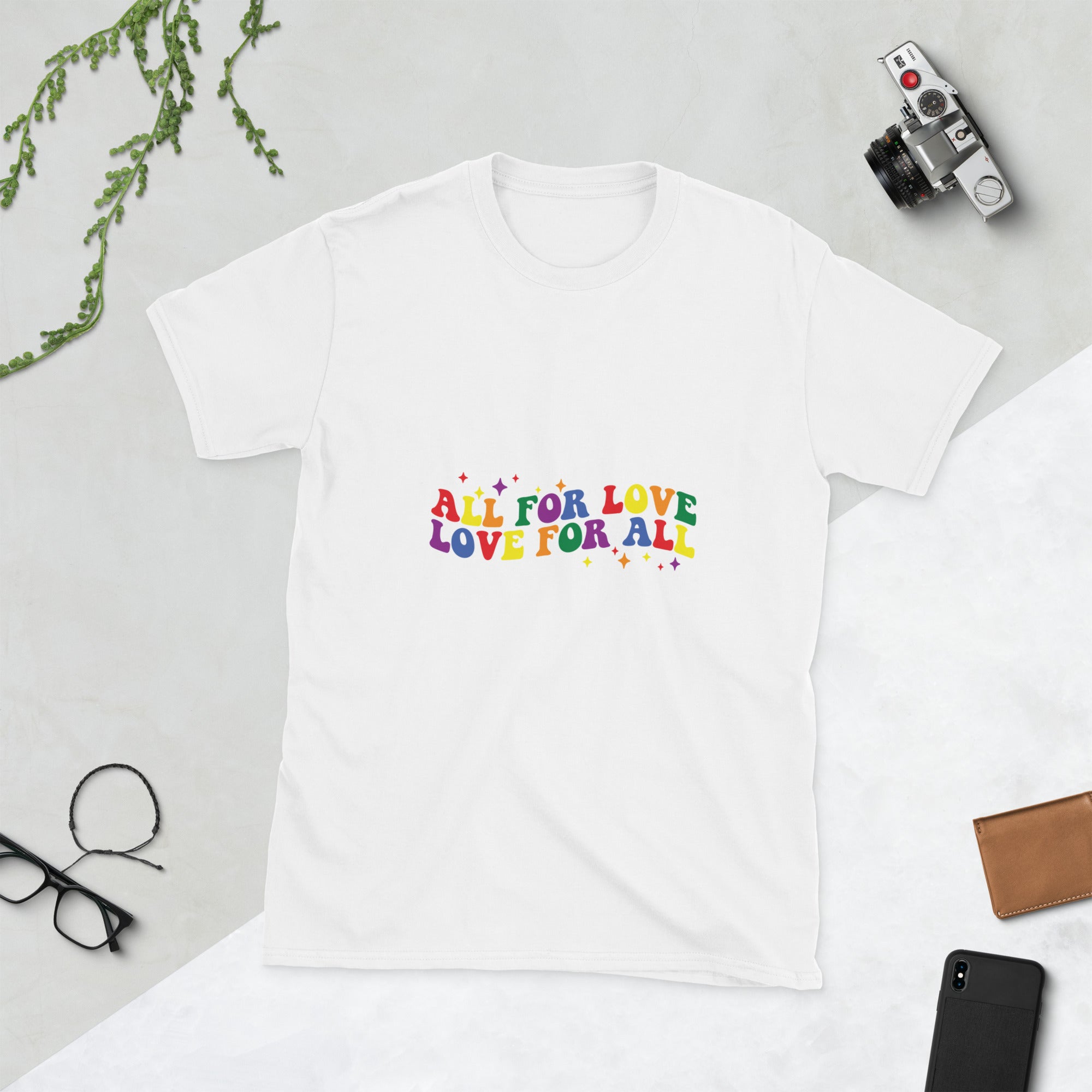 Short Sleeve Unisex T Shirt All for love, love for all