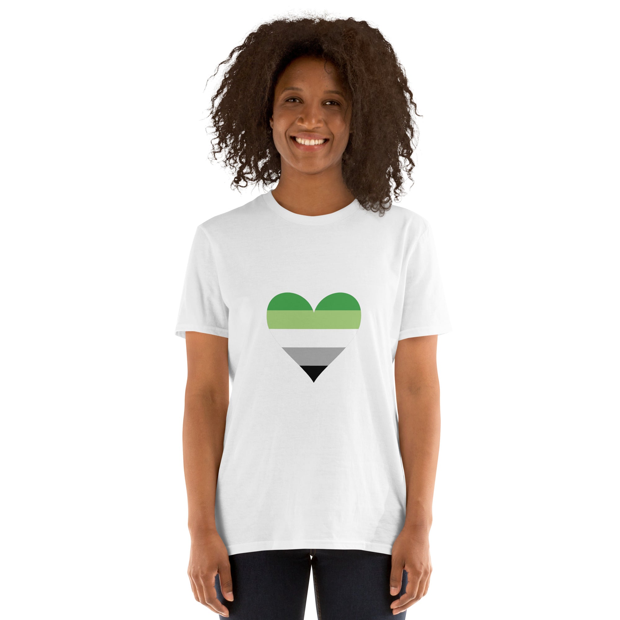 Short Sleeve Unisex T Shirt Aromantic Heart