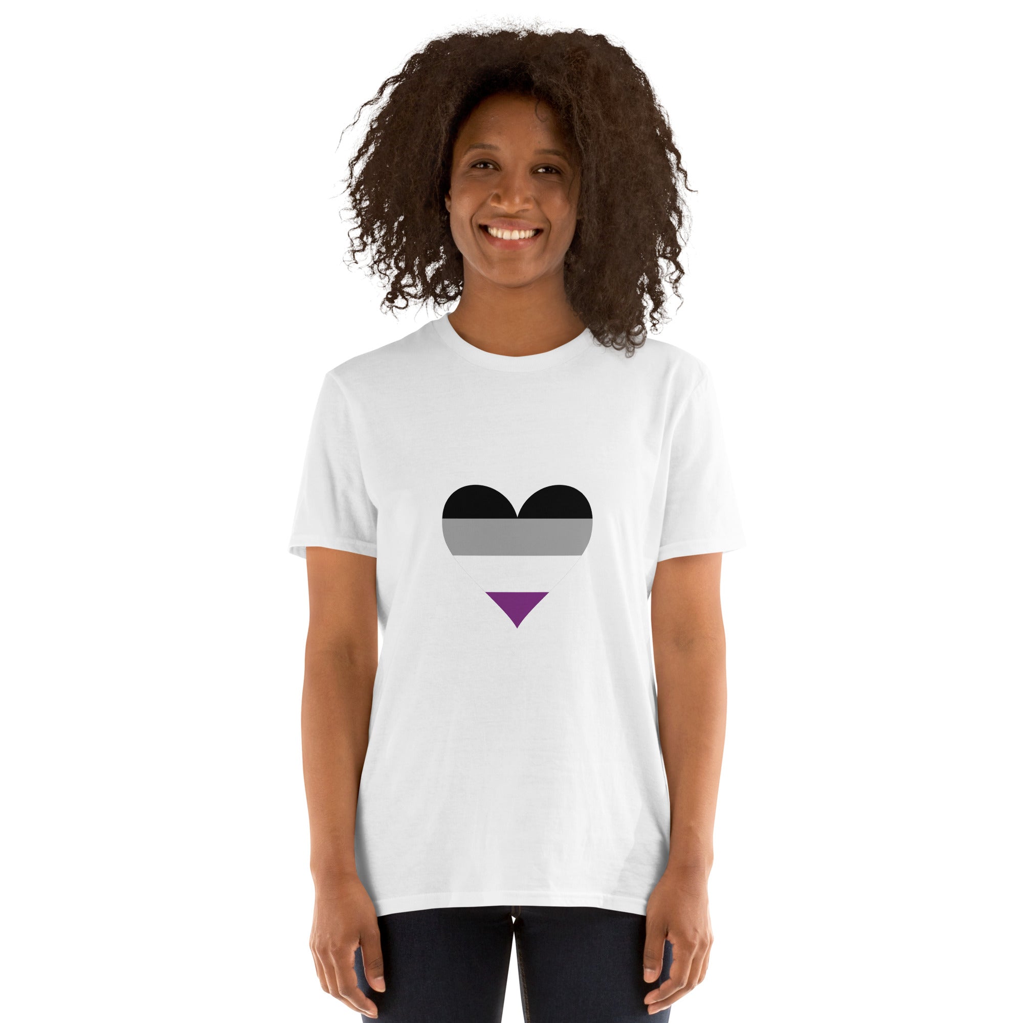 Short Sleeve Unisex T Shirt Asexual Heart
