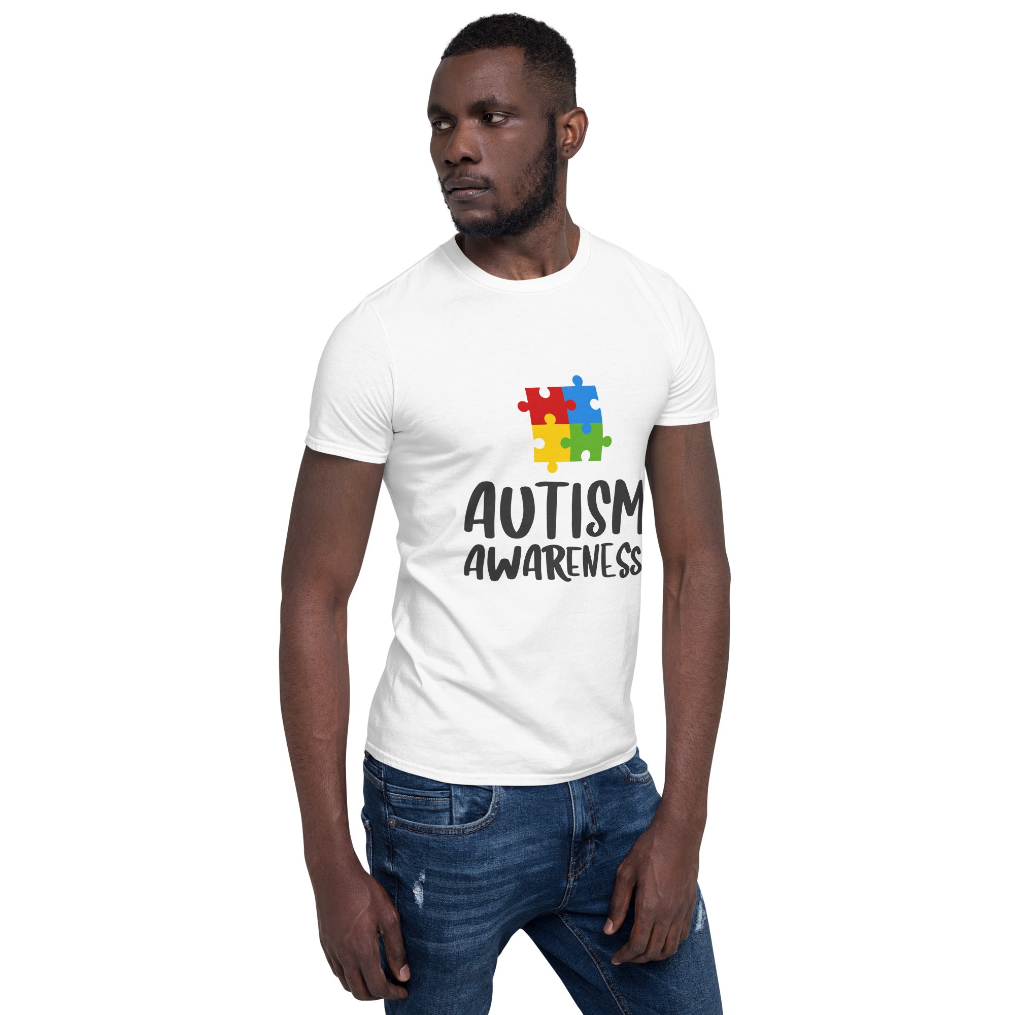 Short Sleeve Unisex T Shirt Autism Awareness