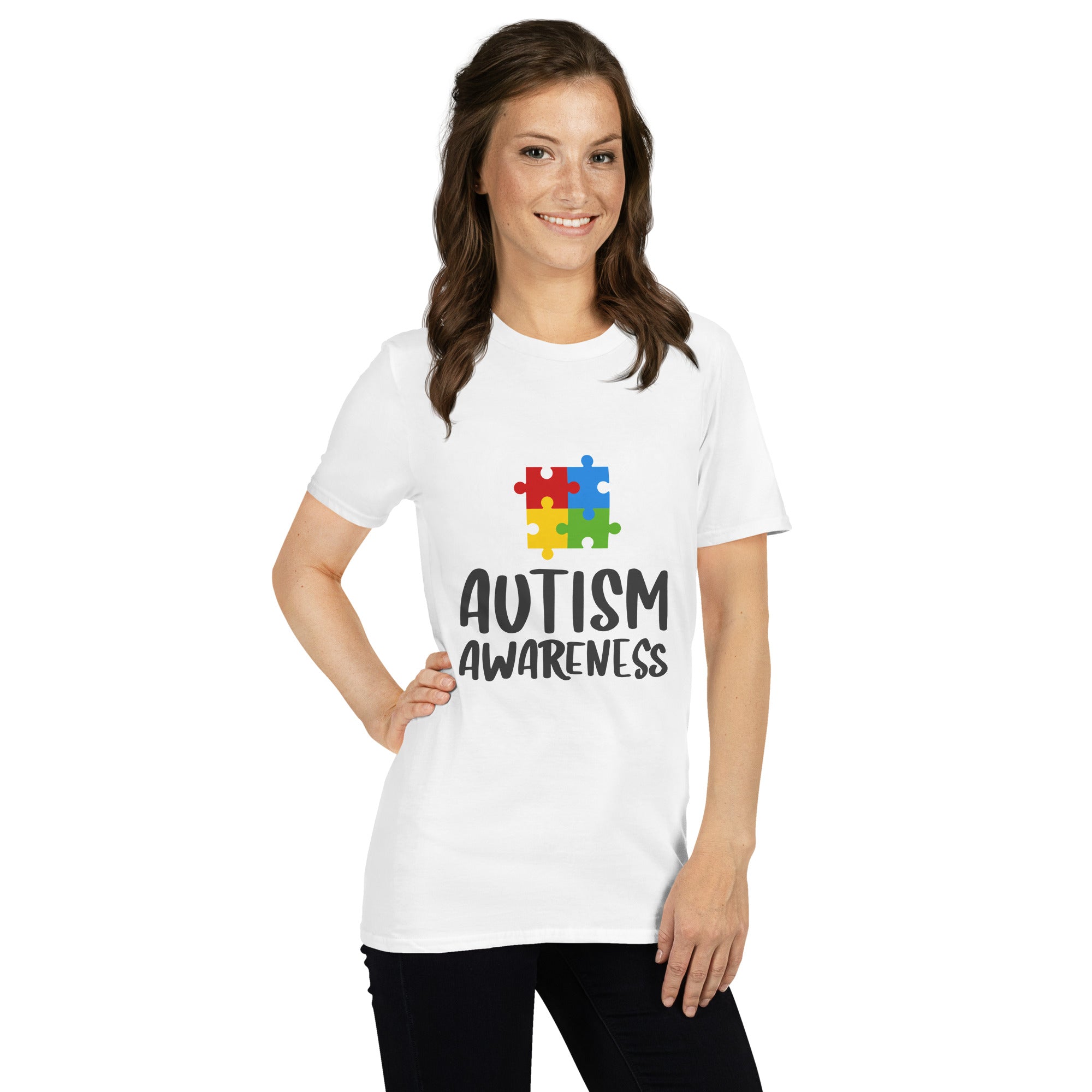 Short Sleeve Unisex T Shirt Autism Awareness
