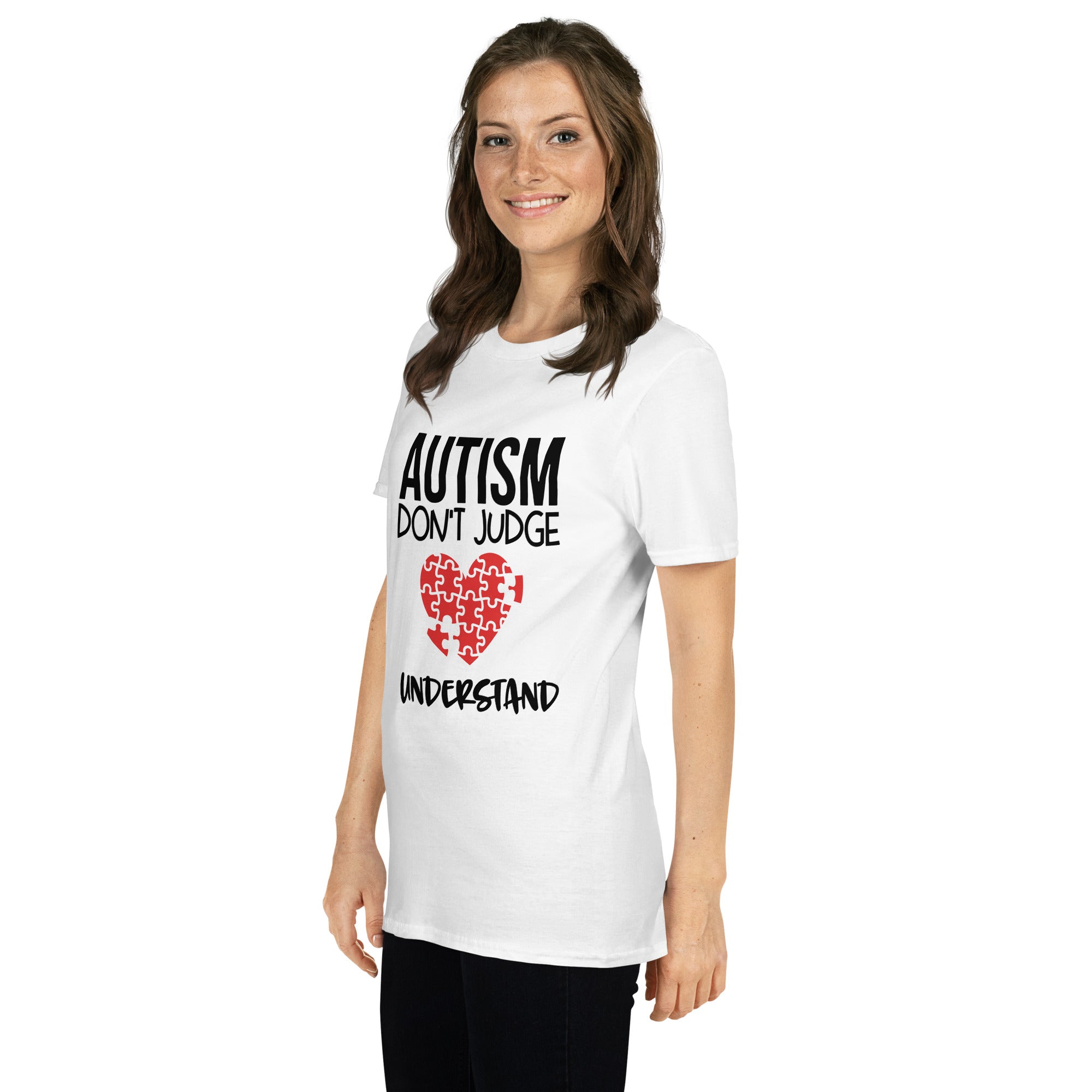 Short Sleeve Unisex T Shirt Autism don't judge understand