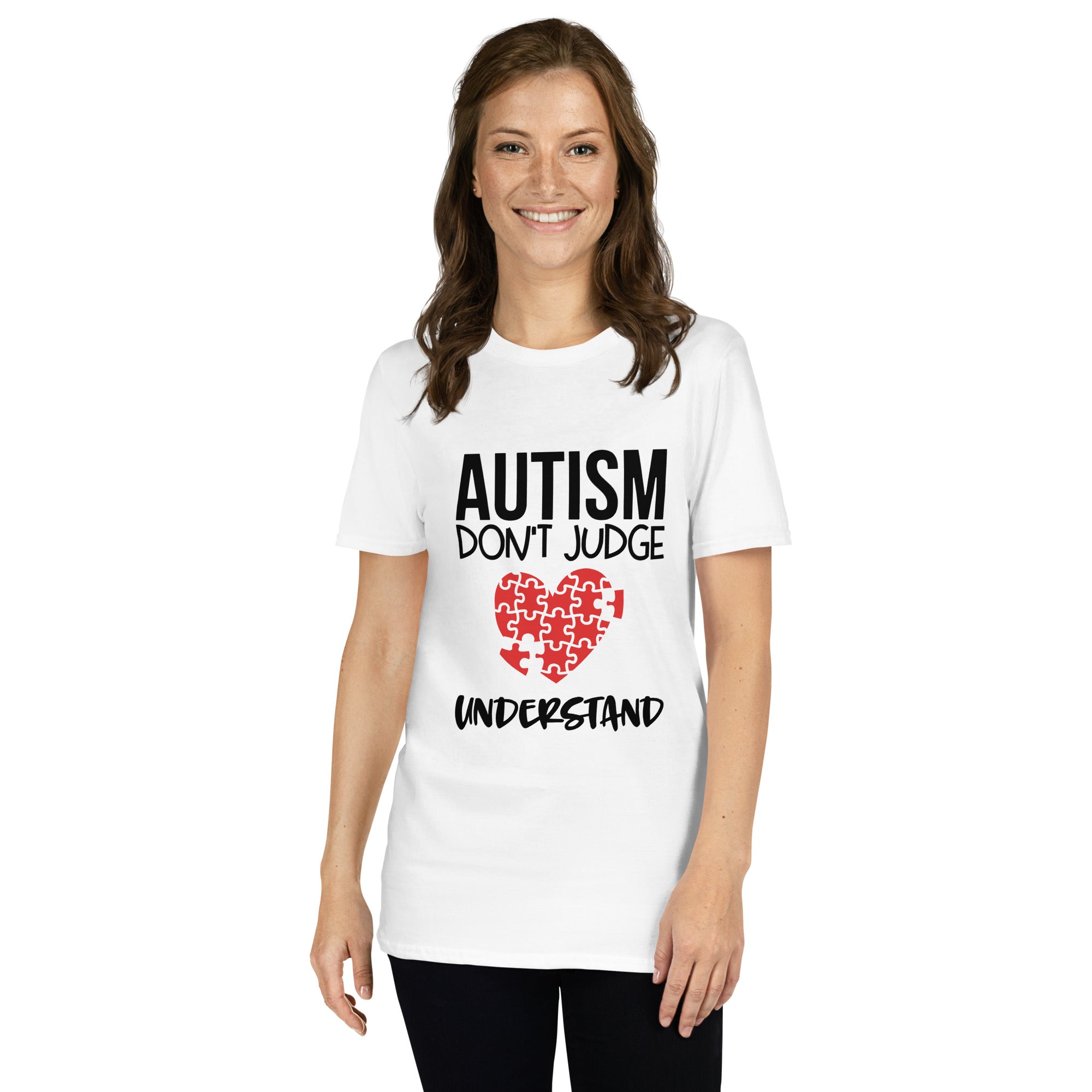 Short Sleeve Unisex T Shirt Autism don't judge understand