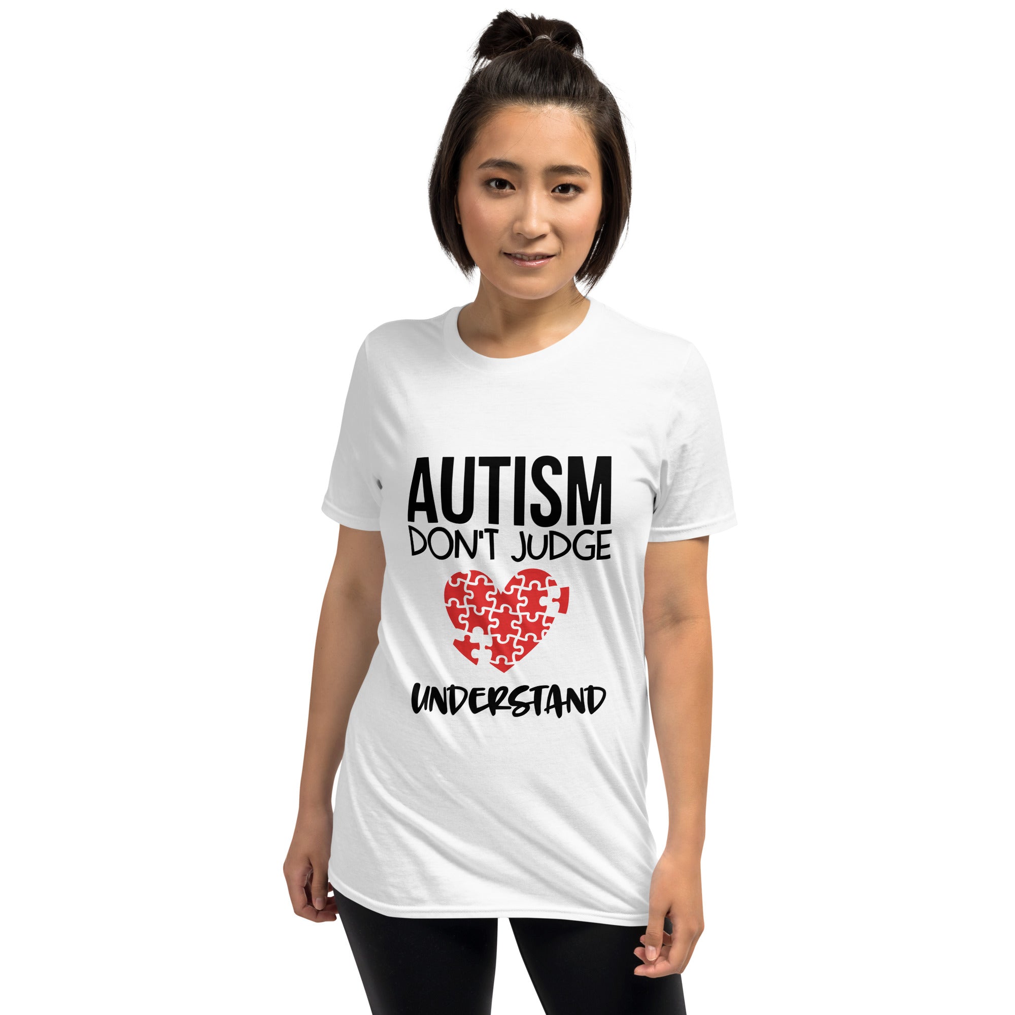 Short Sleeve Unisex T Shirt Autism don't judge understand