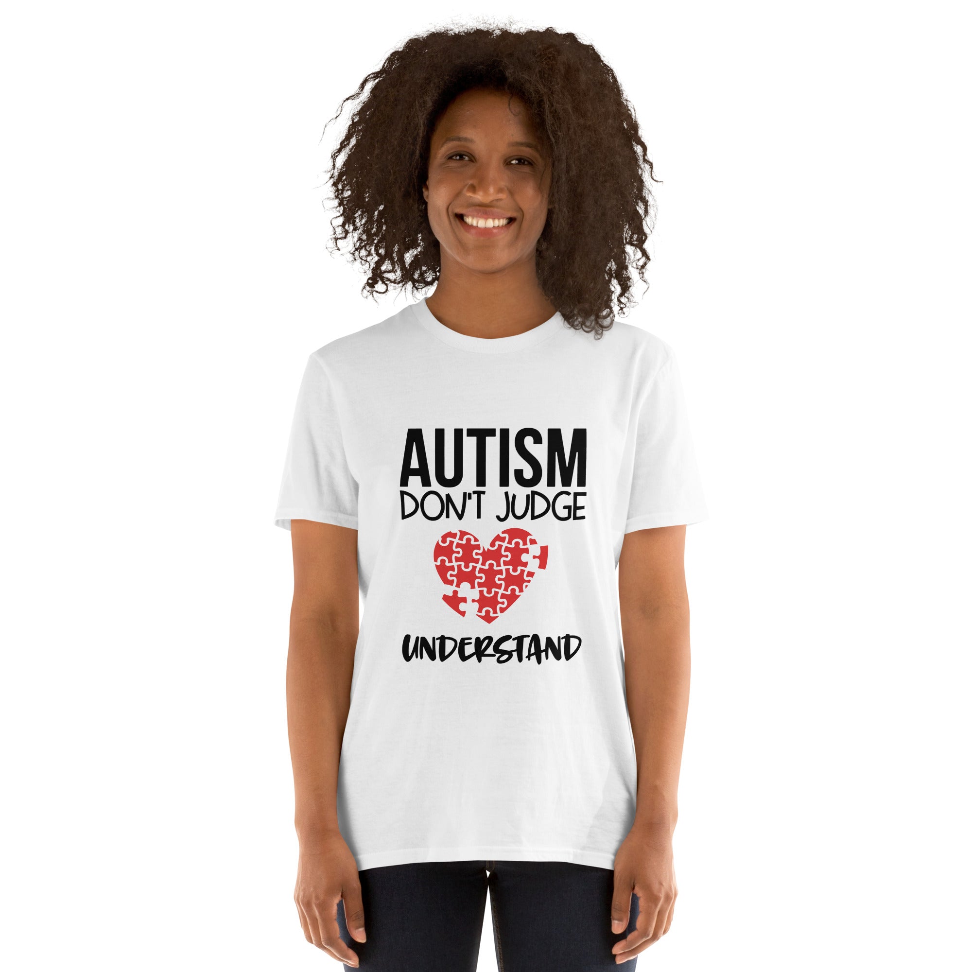 Short Sleeve Unisex T Shirt Autism don't judge understand