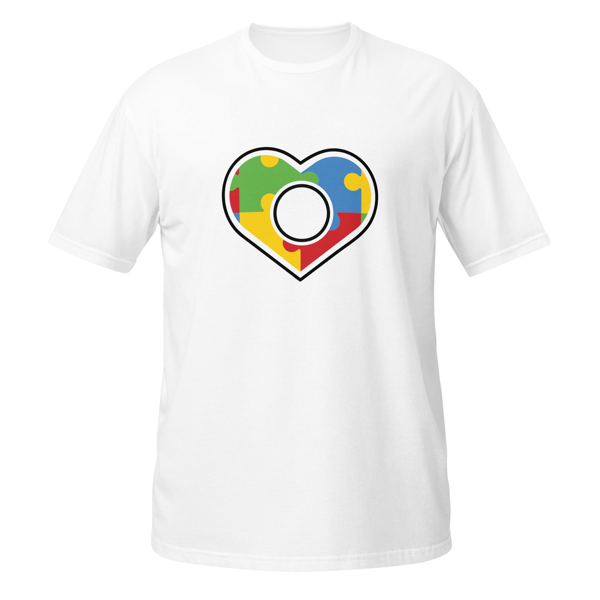 Short Sleeve Unisex T Shirt Autism Heart