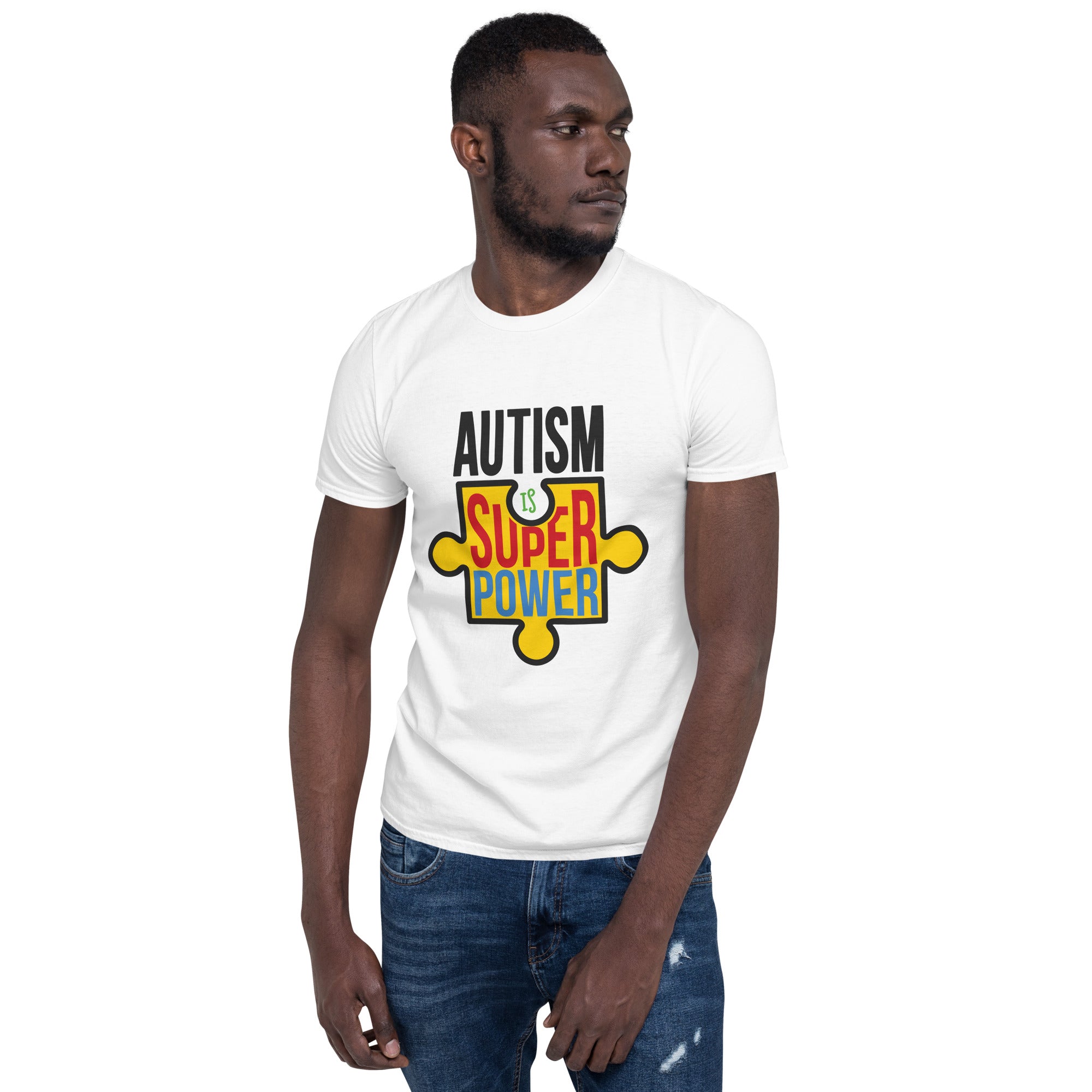 Short Sleeve Unisex T Shirt Autism is my superpower
