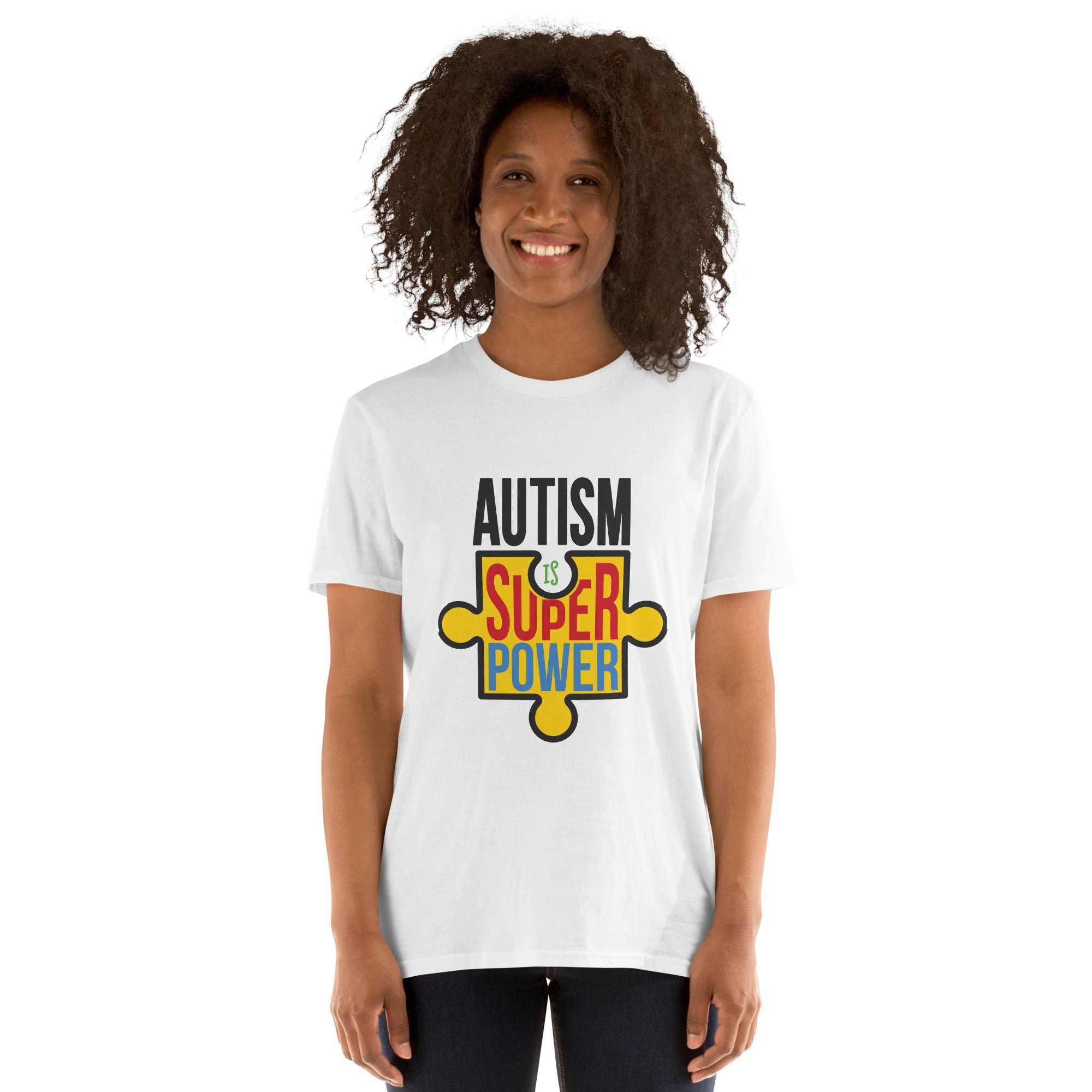 Short Sleeve Unisex T Shirt Autism is my superpower