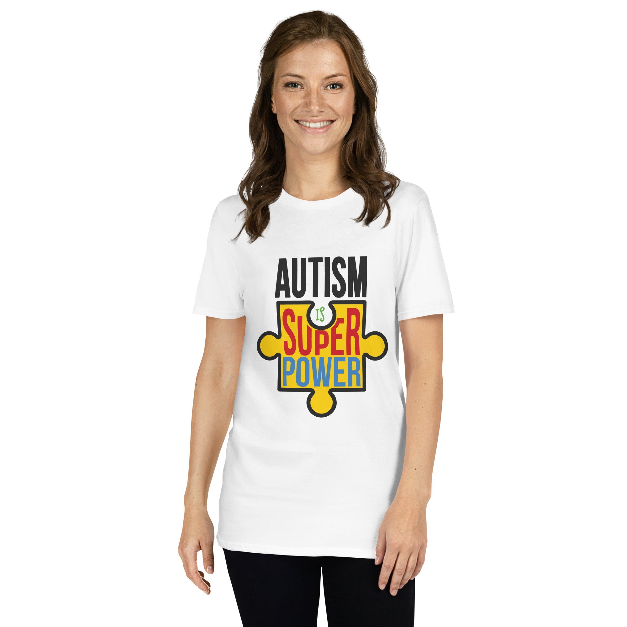 Short Sleeve Unisex T Shirt Autism is my superpower