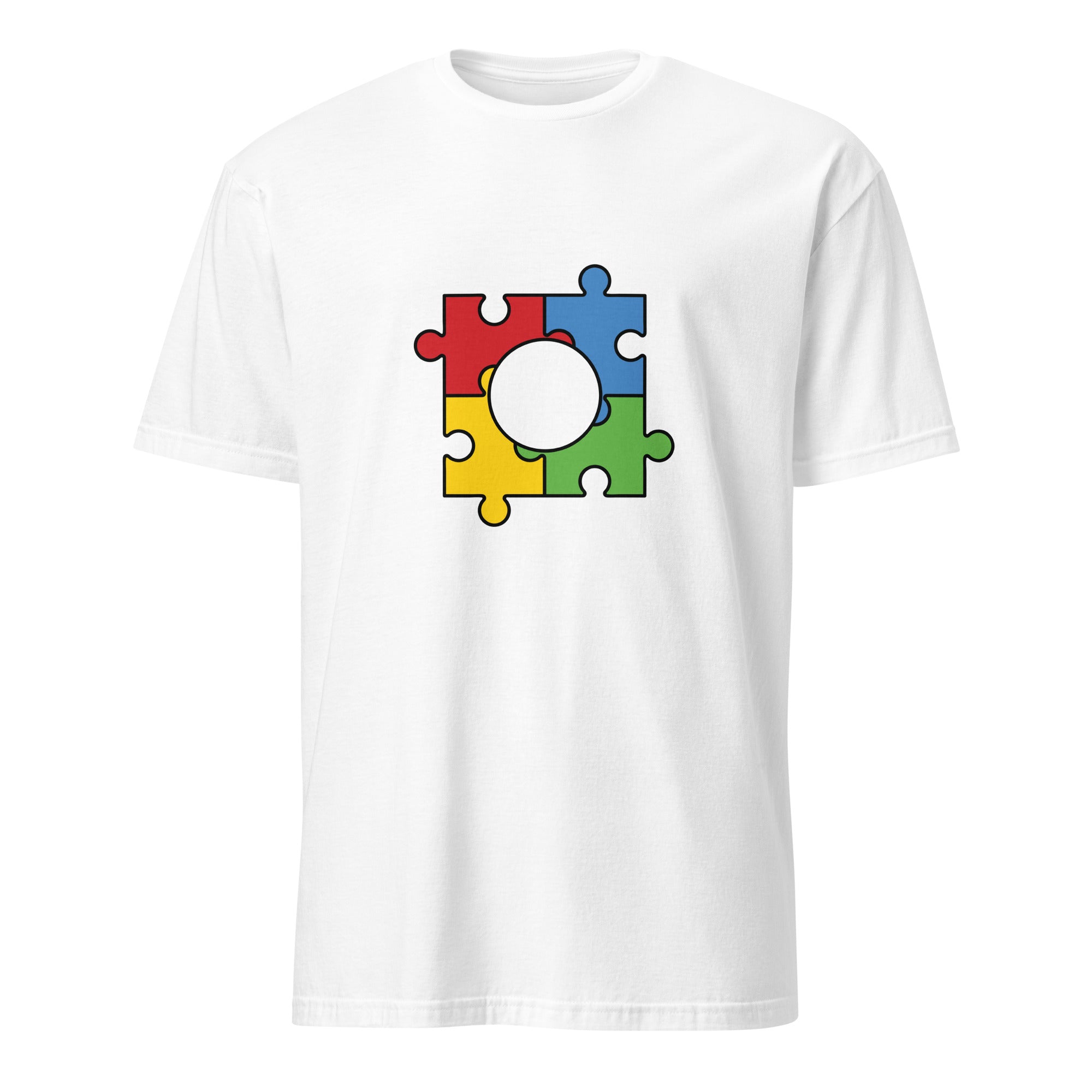 Short Sleeve Unisex T Shirt Autism Puzzle