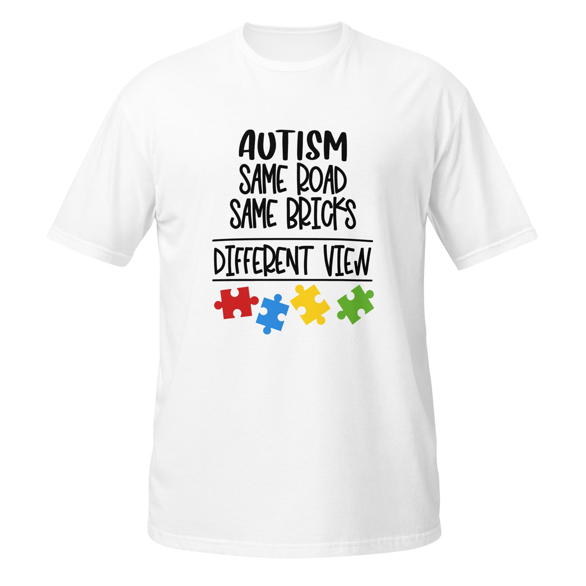 Short Sleeve Unisex T Shirt Autism Same Road