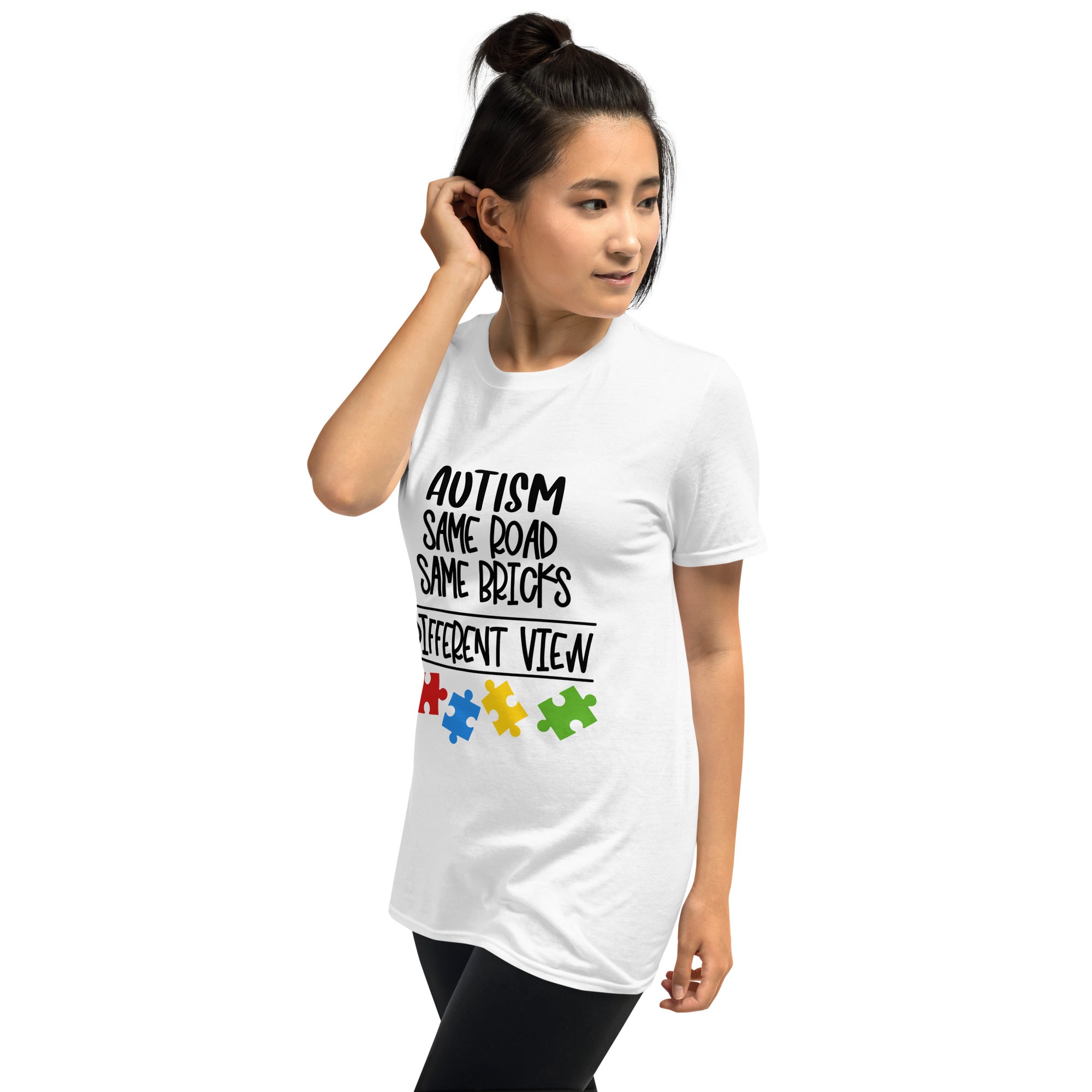 Short Sleeve Unisex T Shirt Autism Same Road