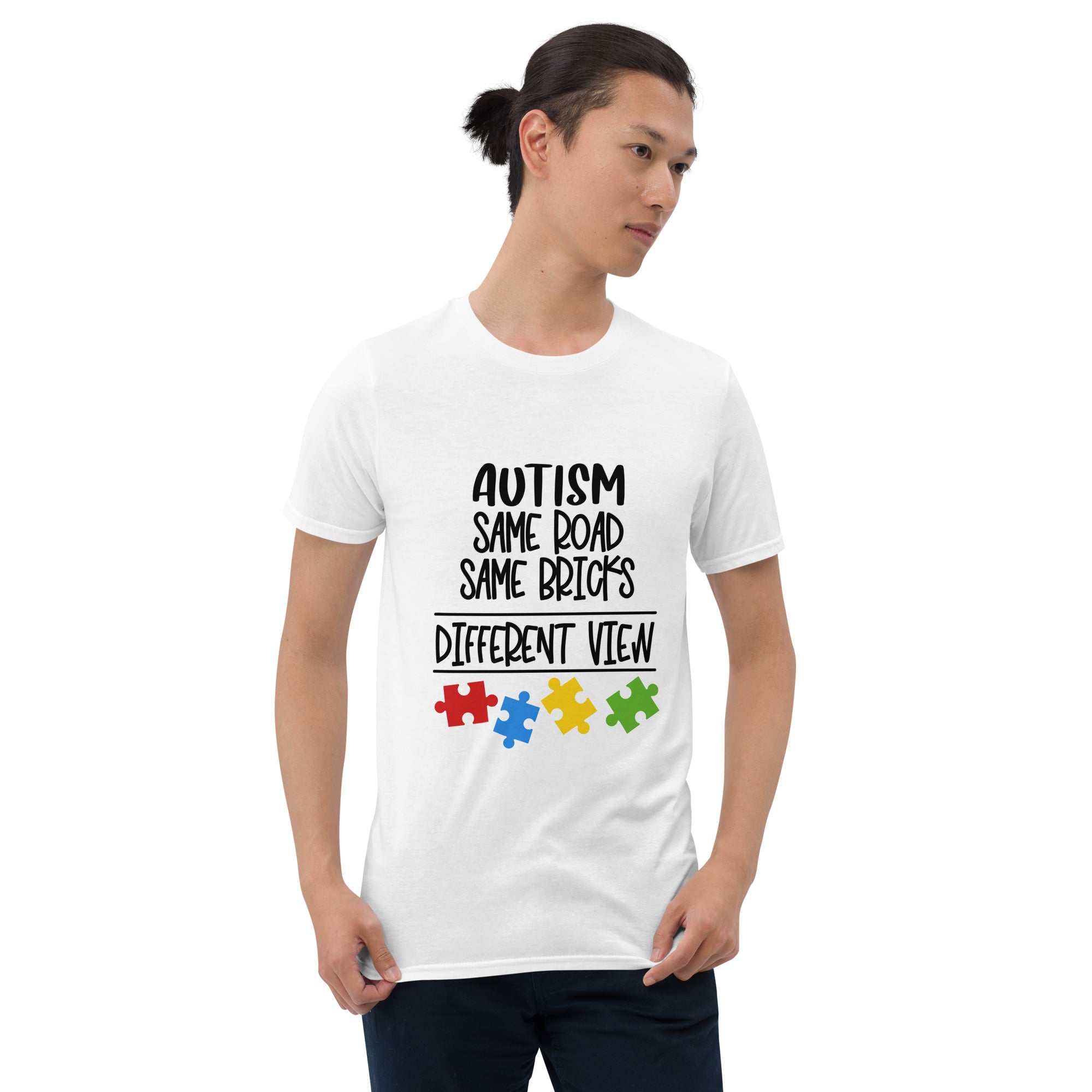 Short Sleeve Unisex T Shirt Autism Same Road