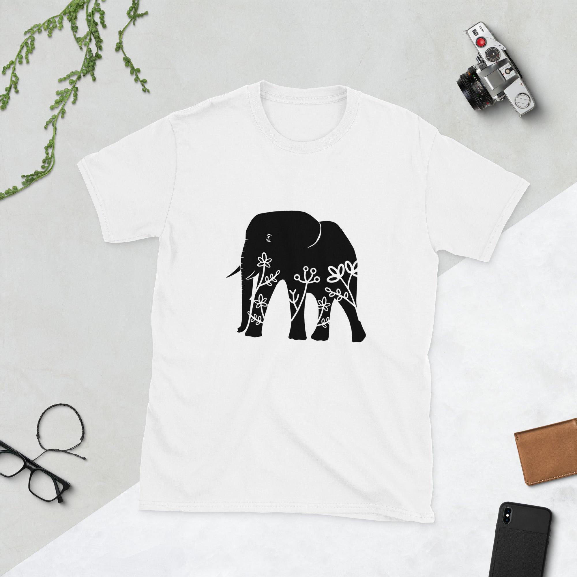 Short Sleeve Unisex T Shirt Elephant