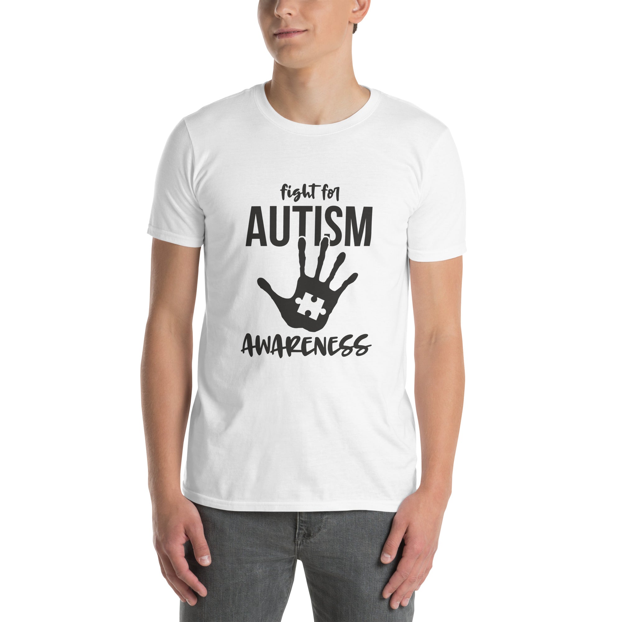 Short Sleeve Unisex T Shirt Fight for autism awareness