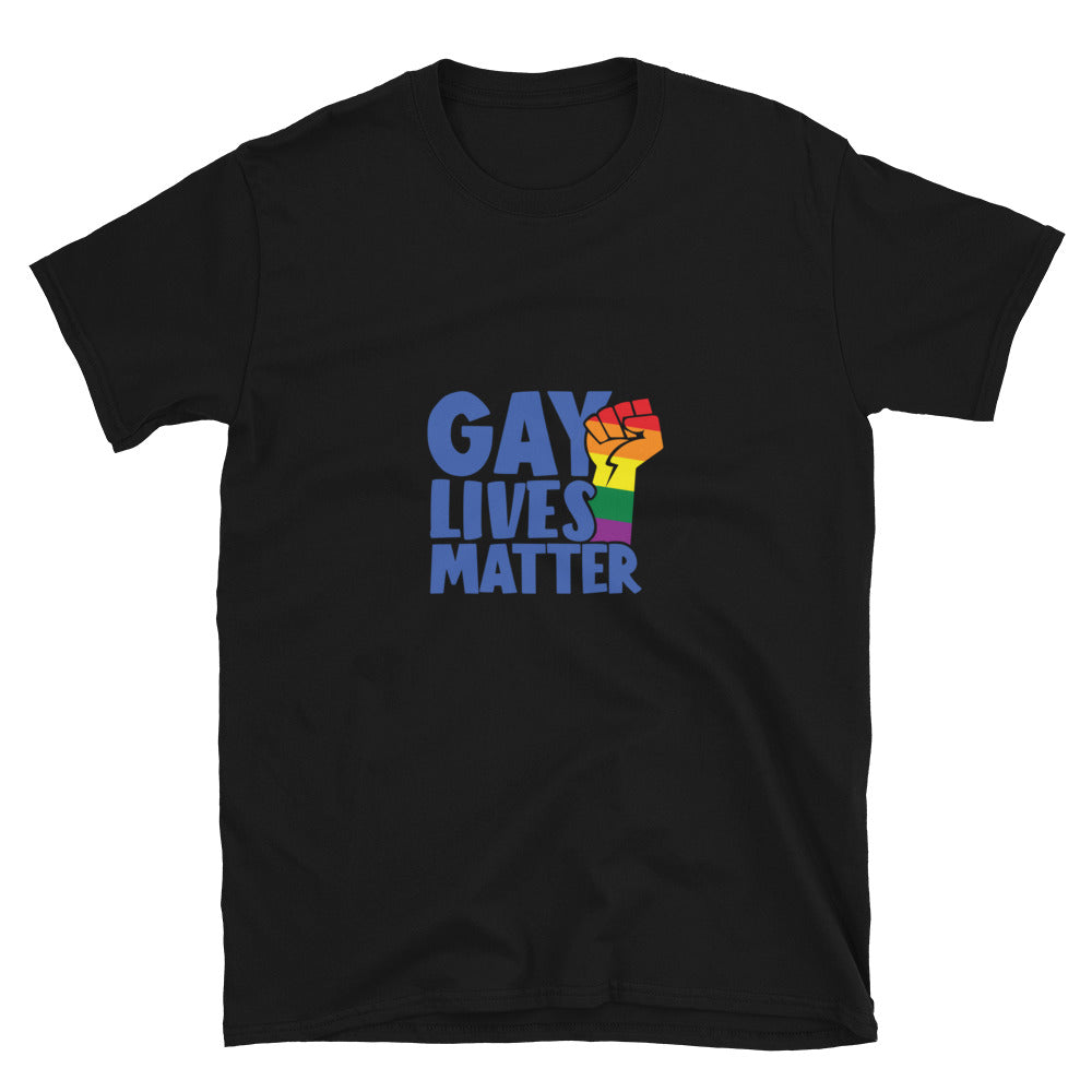 Short Sleeve Unisex T Shirt Gay lives matter