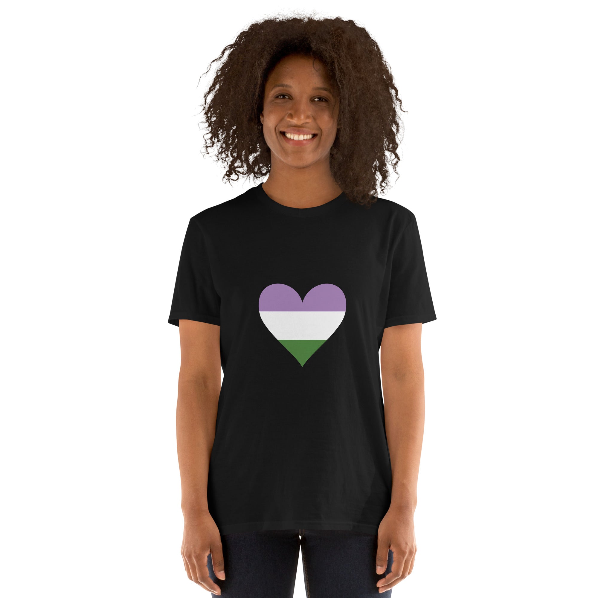 Short Sleeve Unisex T Shirt Genderqueer Heart