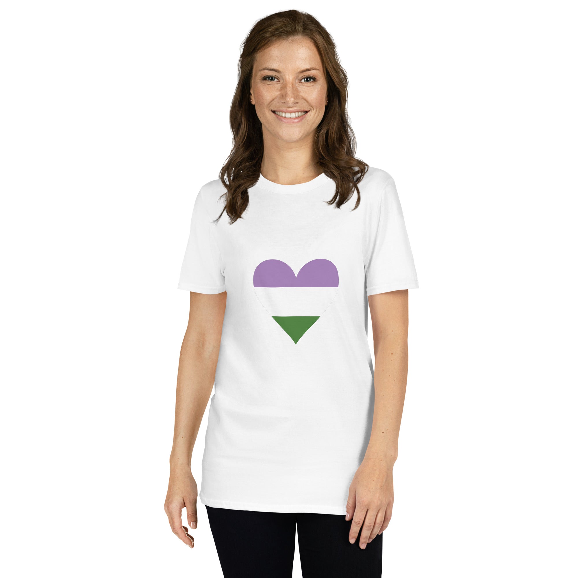Short Sleeve Unisex T Shirt Genderqueer Heart
