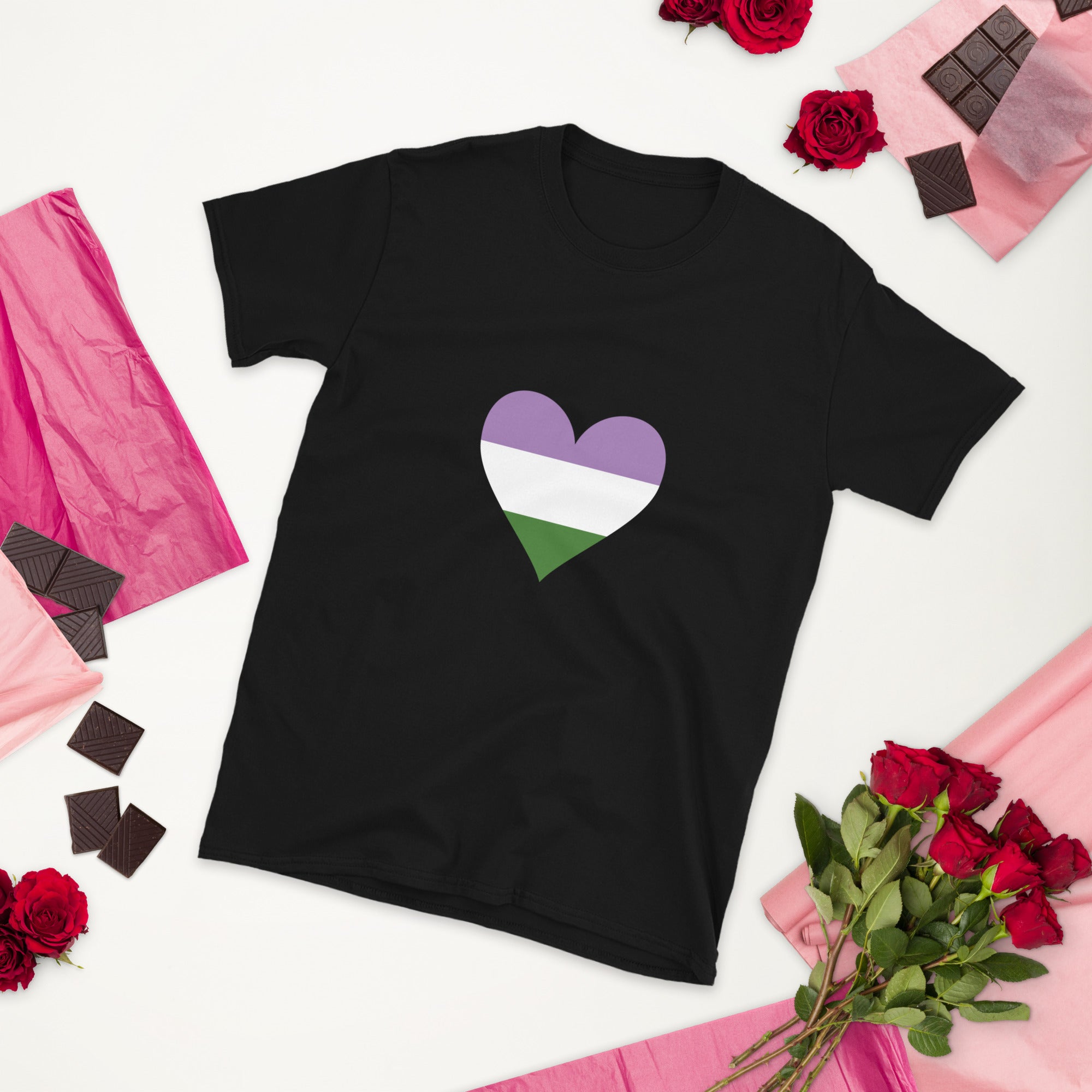 Short Sleeve Unisex T Shirt Genderqueer Heart