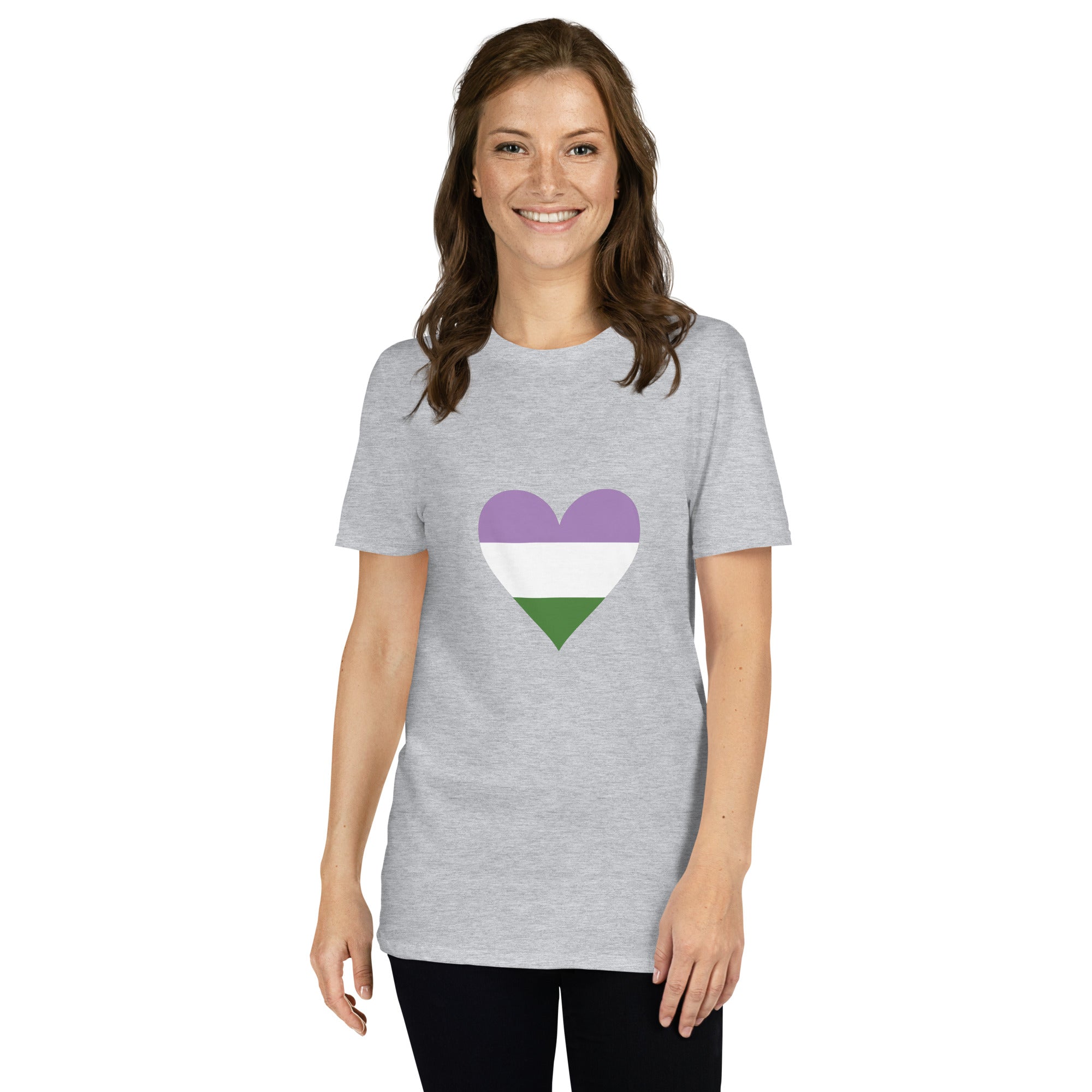 Short Sleeve Unisex T Shirt Genderqueer Heart