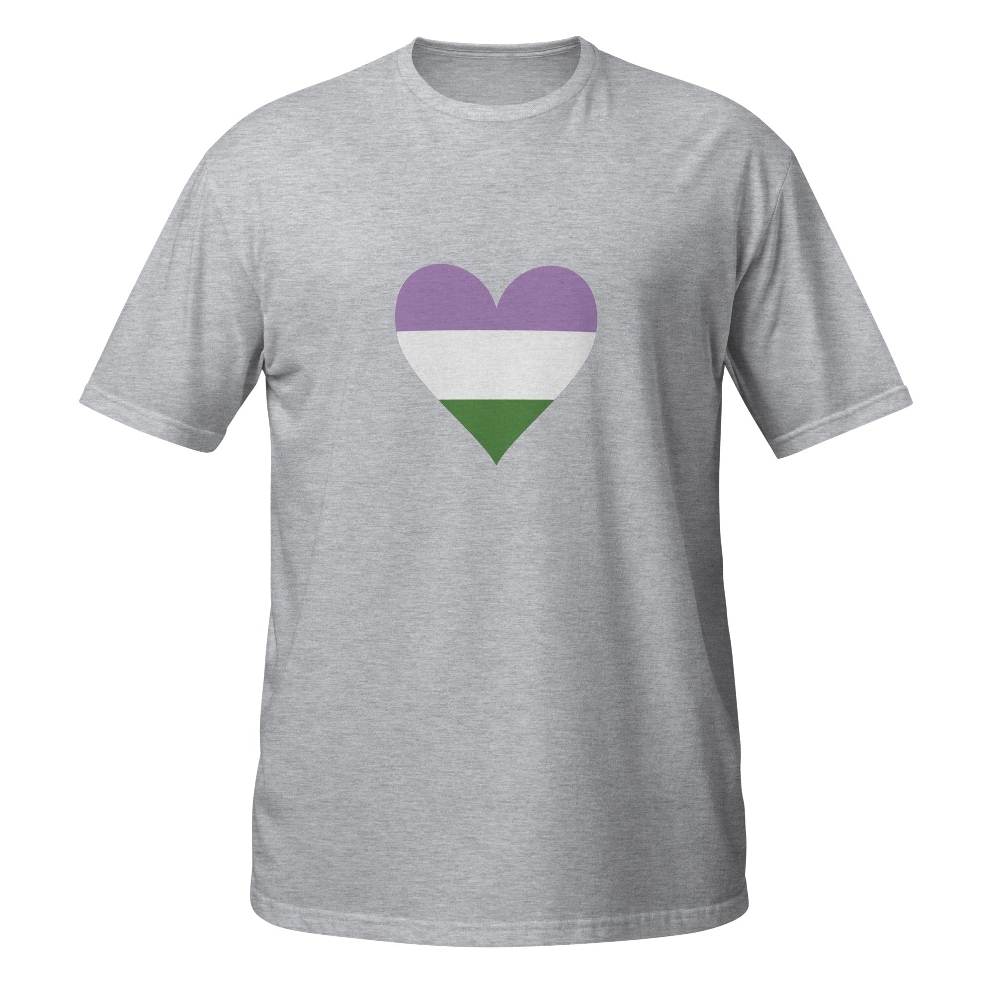 Short Sleeve Unisex T Shirt Genderqueer Heart