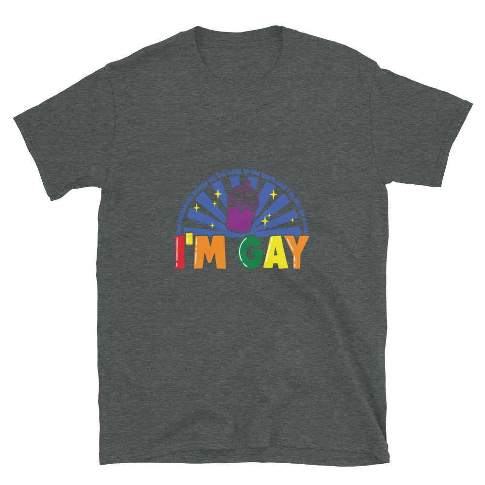Short Sleeve Unisex T Shirt I'm Gay