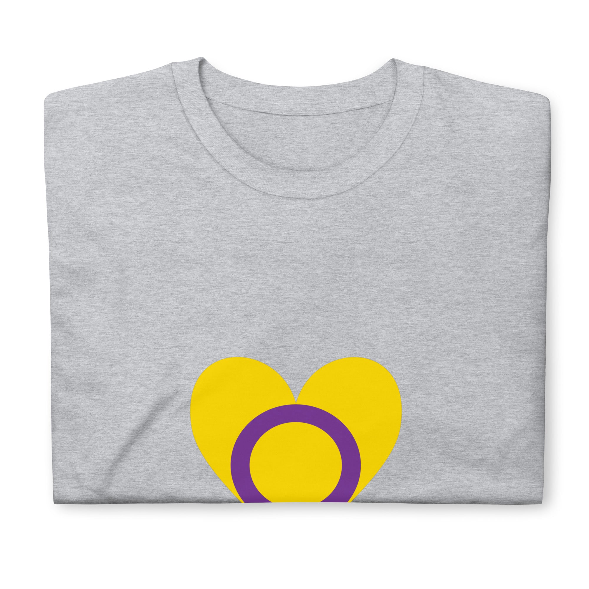 Short Sleeve Unisex T Shirt Intersex Heart