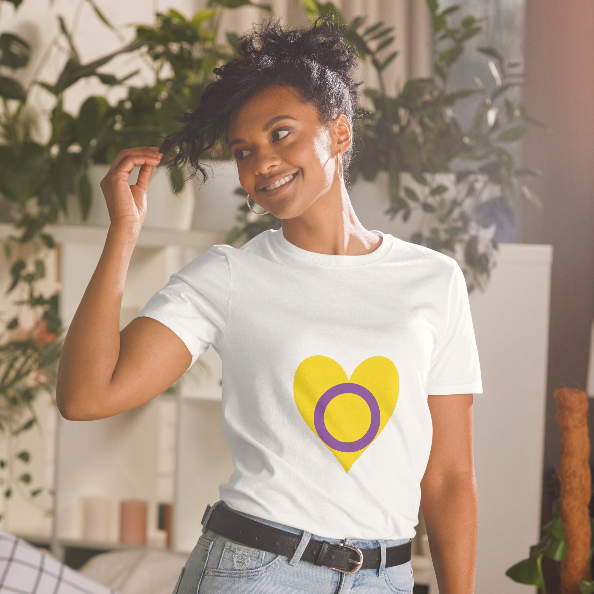 Short Sleeve Unisex T Shirt Intersex Heart