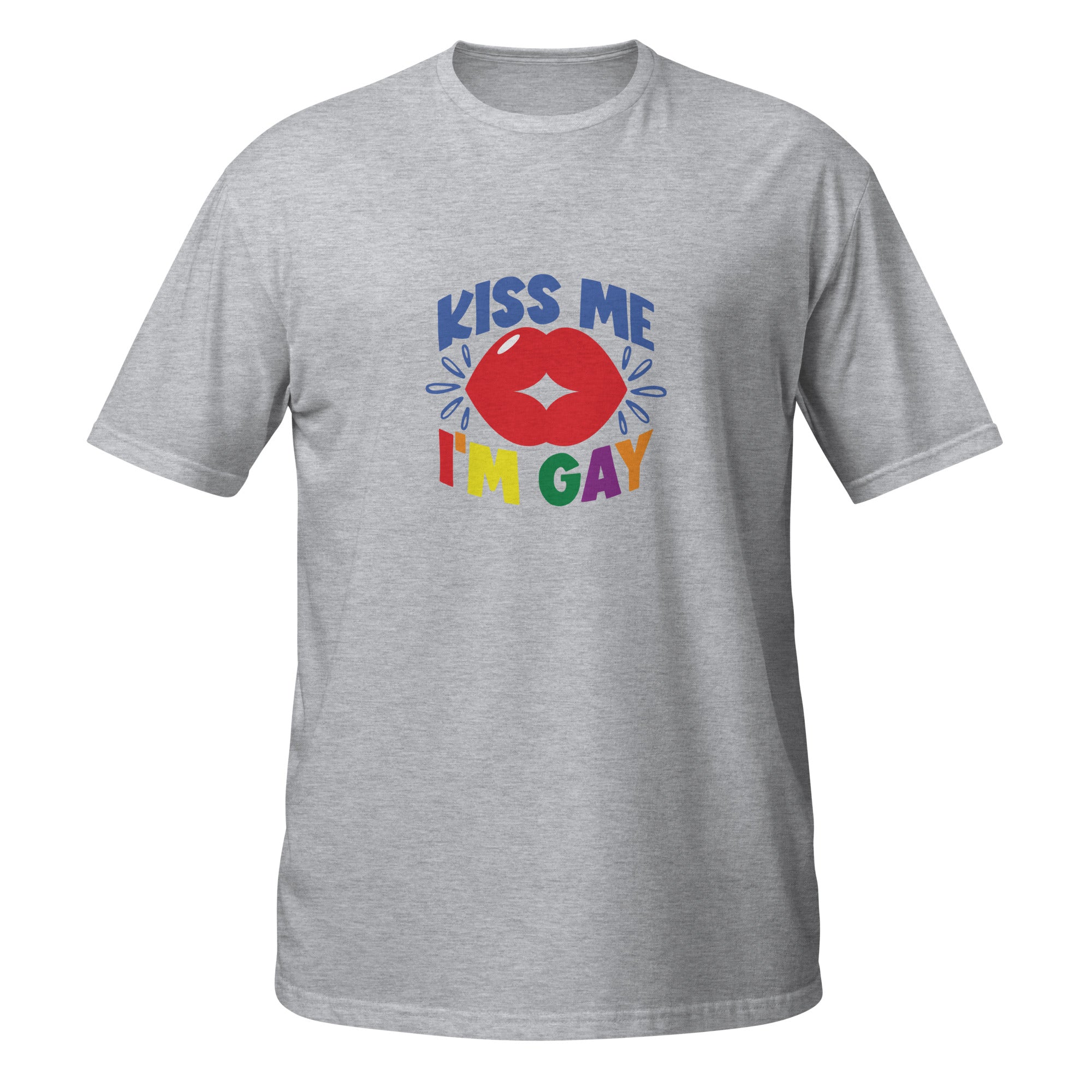 Short Sleeve Unisex T Shirt Kiss me I'm gay