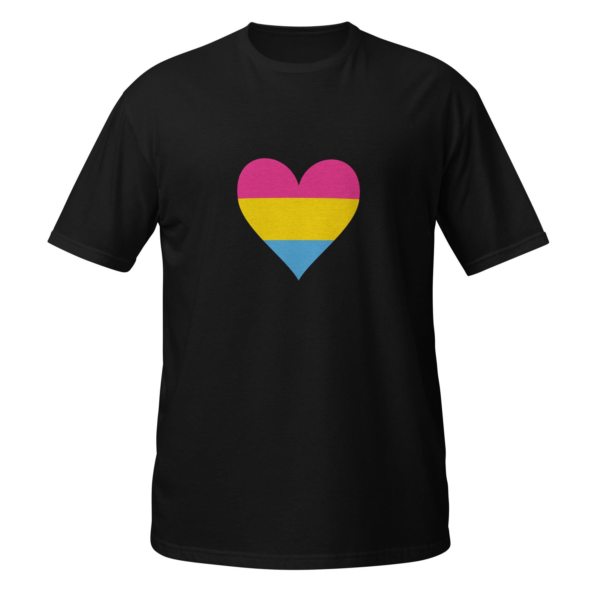 Short Sleeve Unisex T Shirt Pansexual Heart