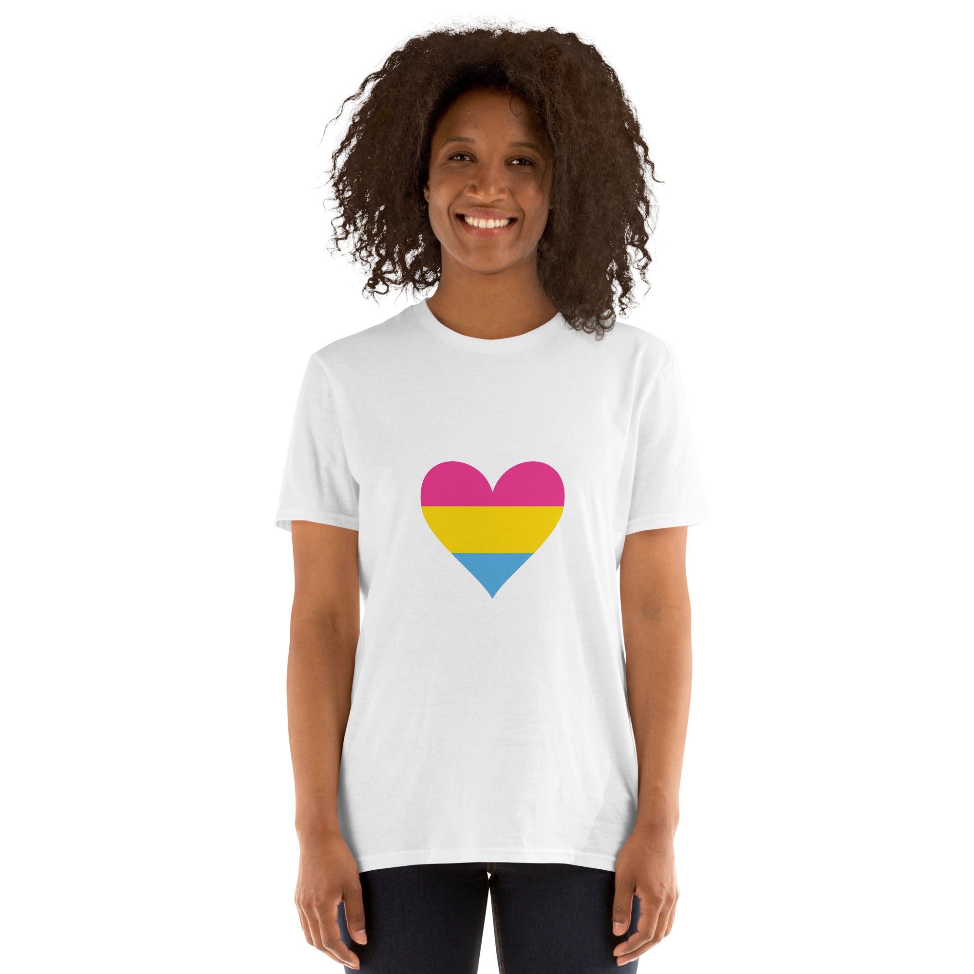 Short Sleeve Unisex T Shirt Pansexual Heart