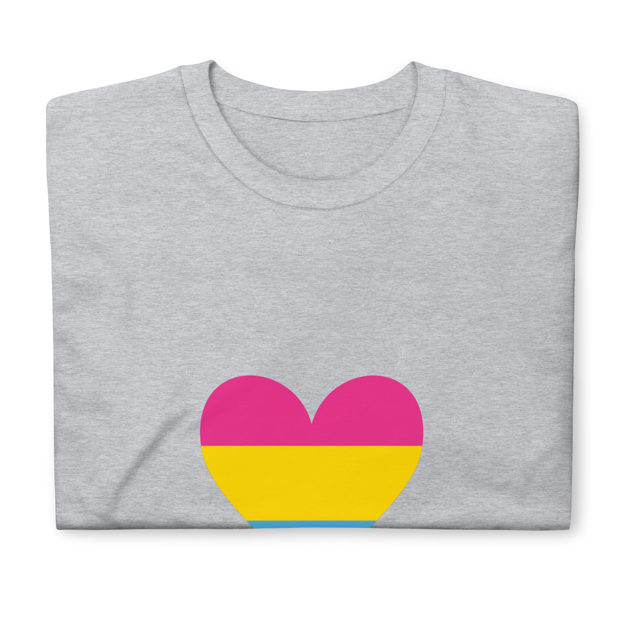 Short Sleeve Unisex T Shirt Pansexual Heart