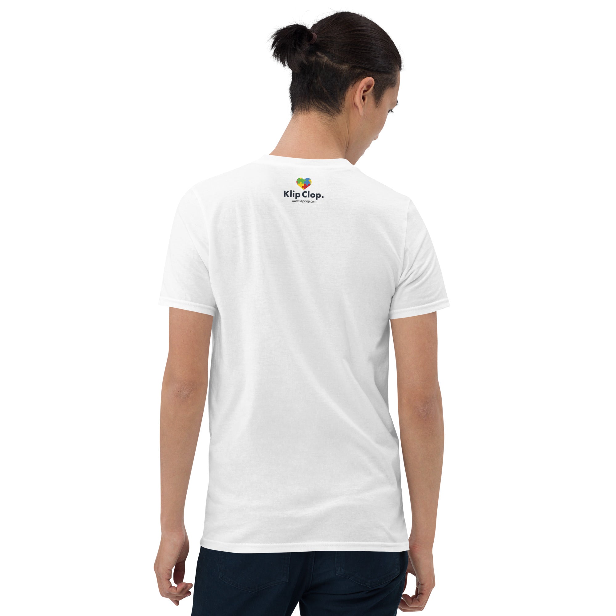 Short Sleeve Unisex T Shirt Peace Love Autism